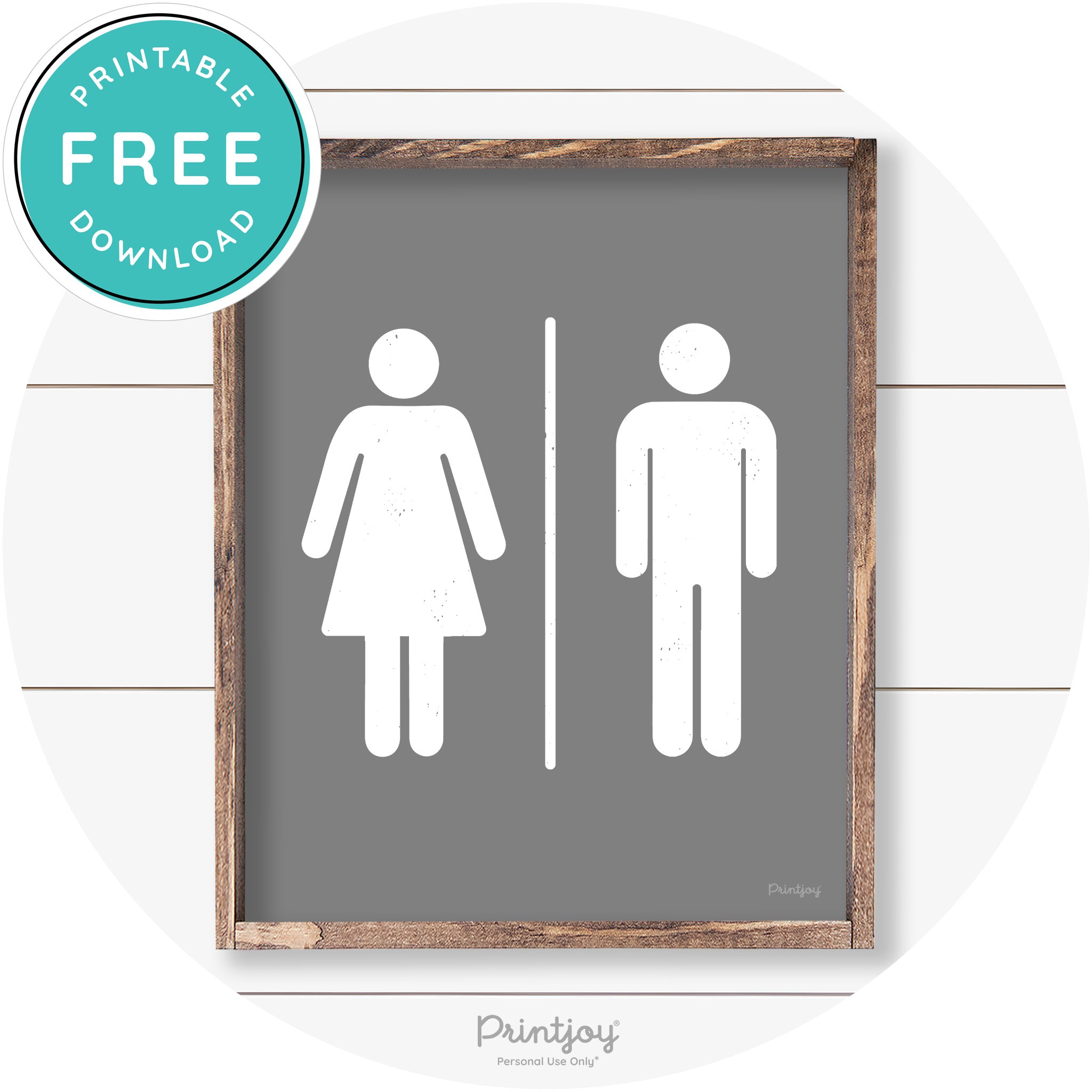 Restroom Sign Womens Mens Bathroom Farmhouse Art Free Printable