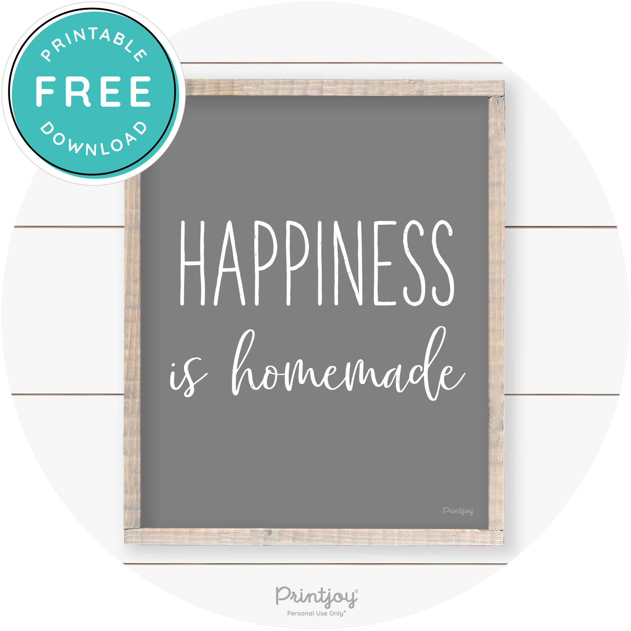Happiness Is Homemade Kitchen Farmhouse Wall Art Free Printable