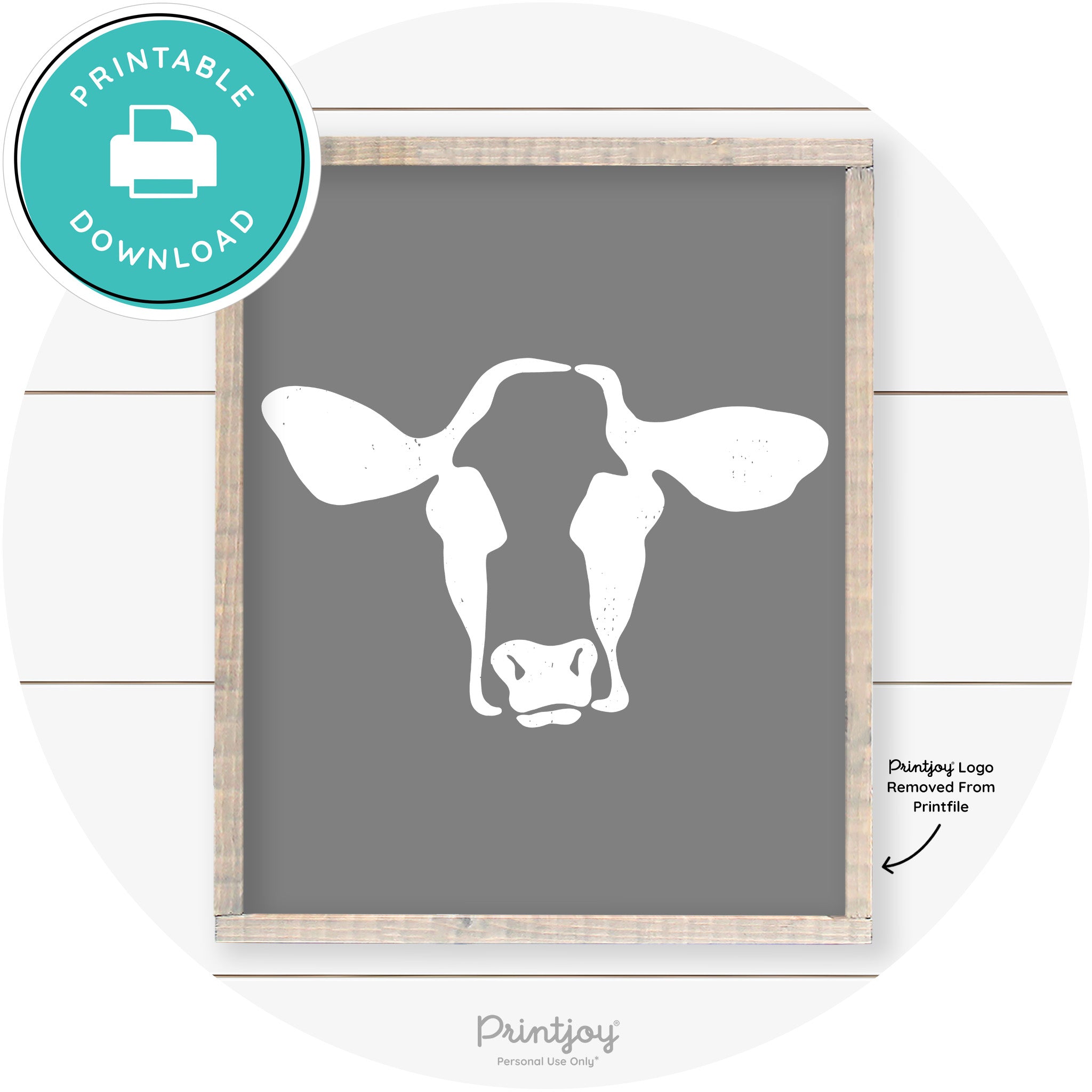 Cow Rustic Farmhouse Living Room Wall Art Decor Free Printable