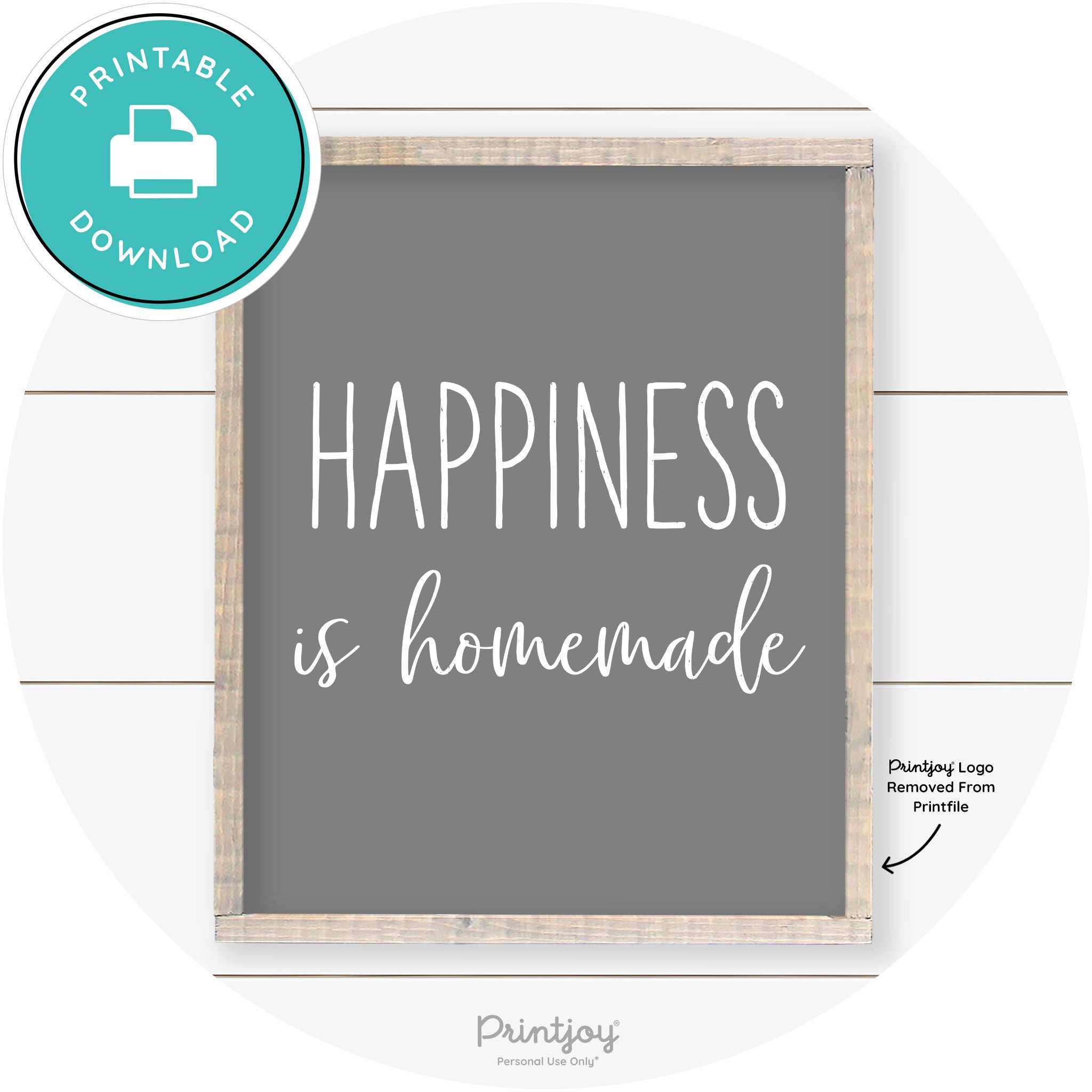 Happiness Is Homemade Kitchen Farmhouse Wall Art Free Printable