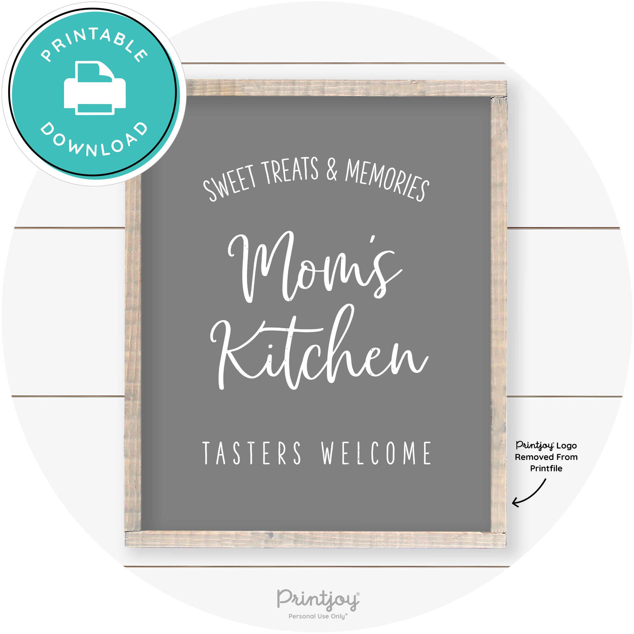 Mom's Kitchen Tasters Welcome Farmhouse Wall Art Free Printable