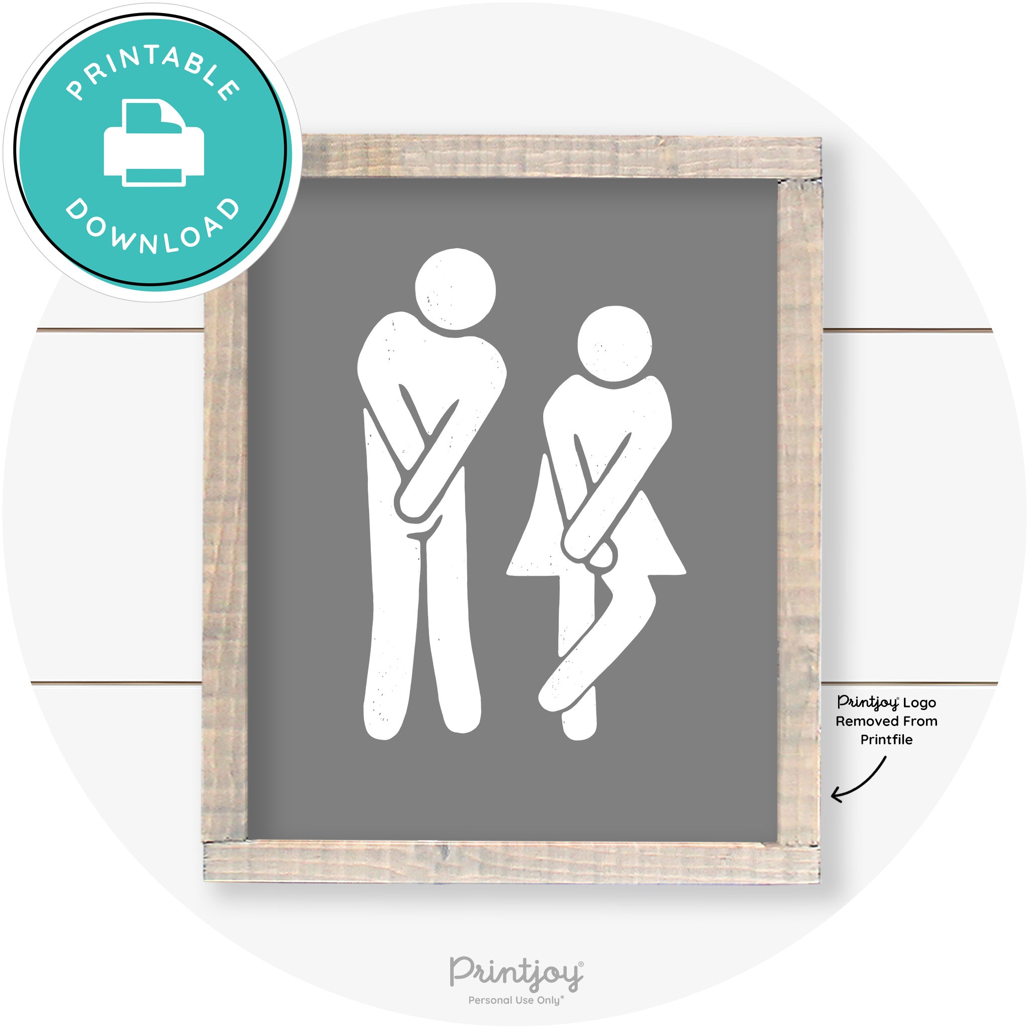 Potty Dance Gotta Go Sign Funny Farmhouse Wall Art Free Printable
