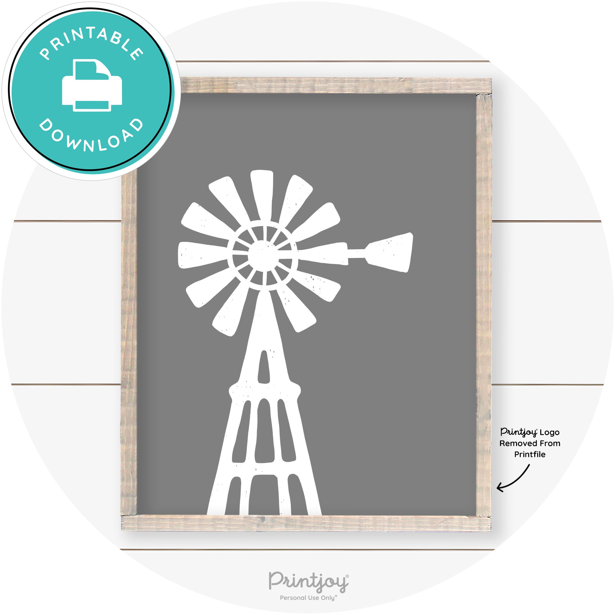 Windmill Rustic Farmhouse Living Room Wall Art Decor Free Printable