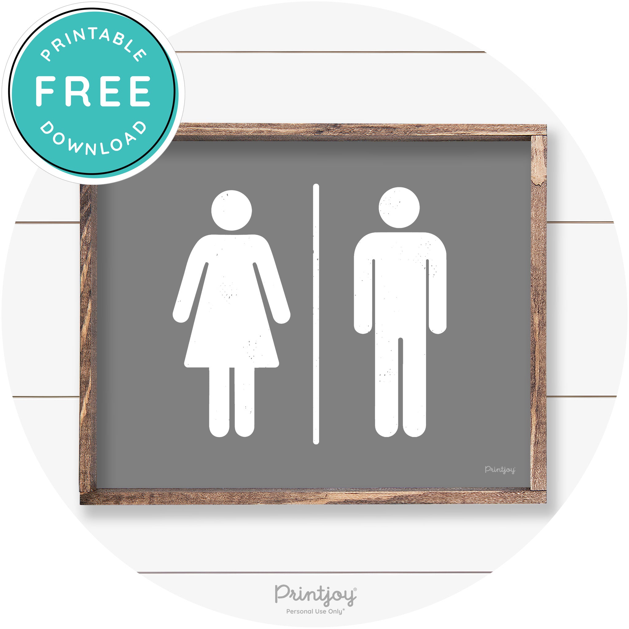 Restroom Sign Womens Mens Bathroom Farmhouse Art Free Printable