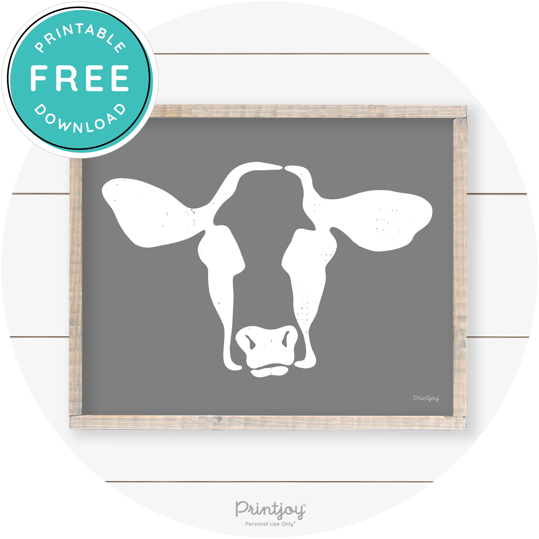 Cow Rustic Farmhouse Living Room Wall Art Decor Free Printable
