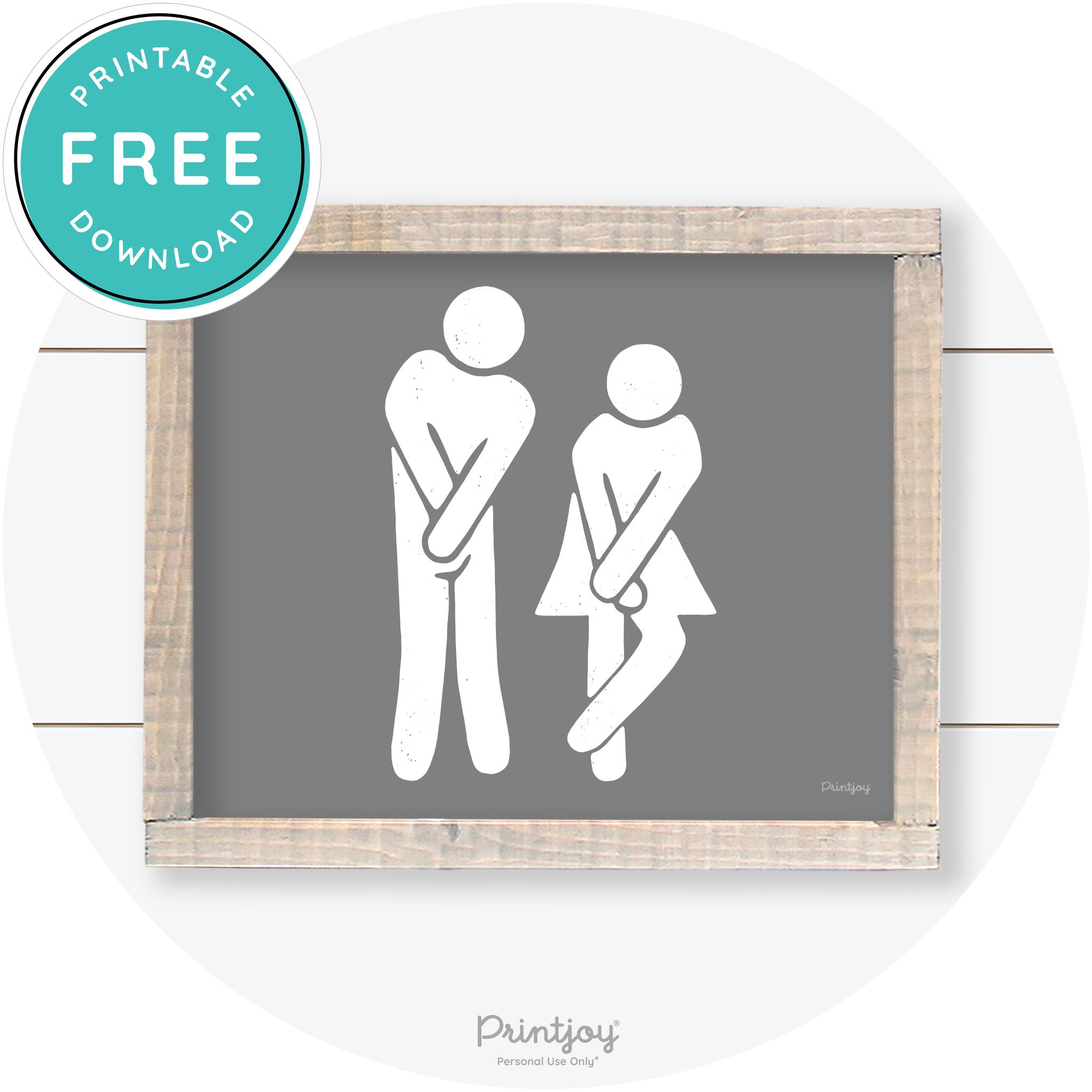 Potty Dance Gotta Go Sign Funny Farmhouse Wall Art Free Printable