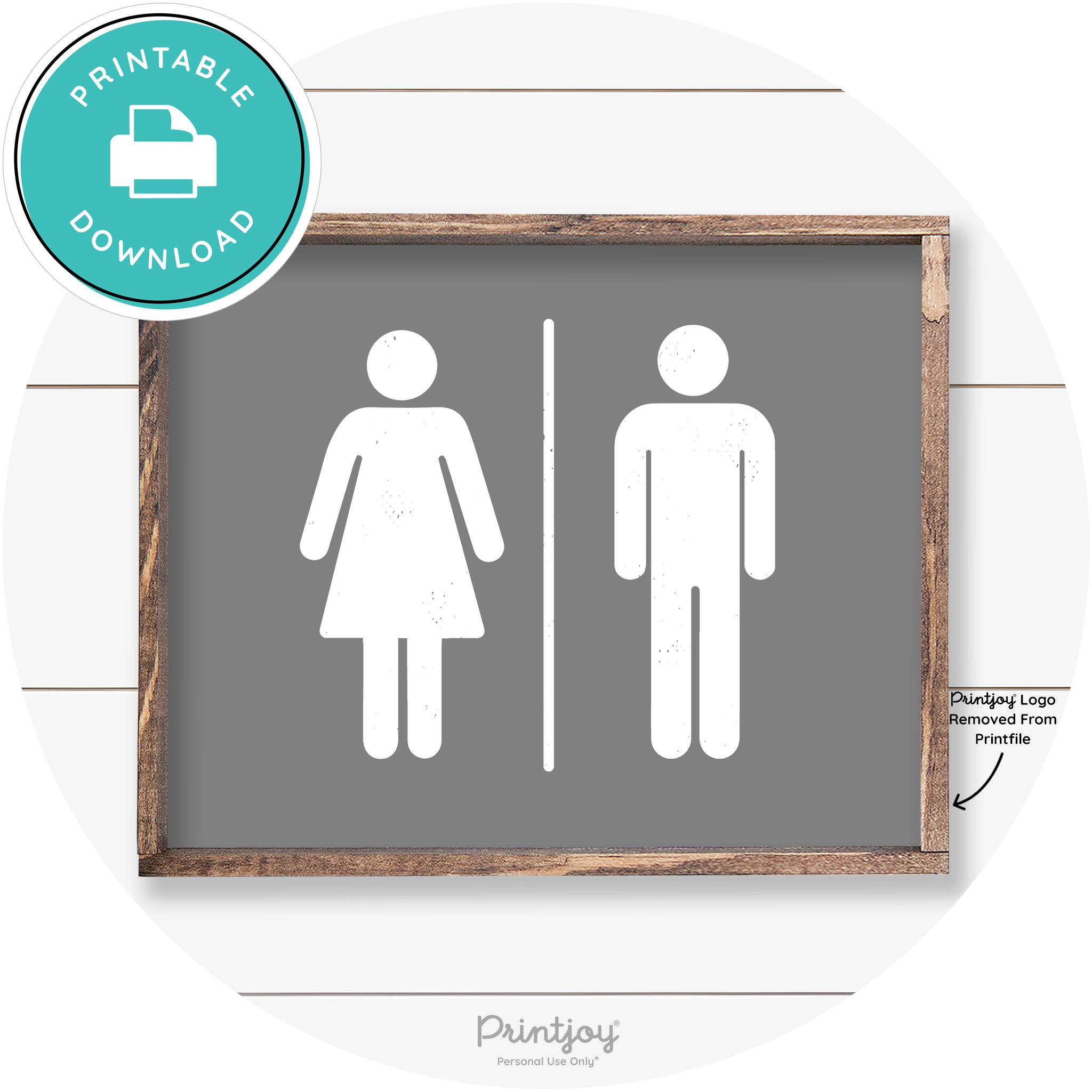 Restroom Sign Womens Mens Bathroom Farmhouse Art Free Printable