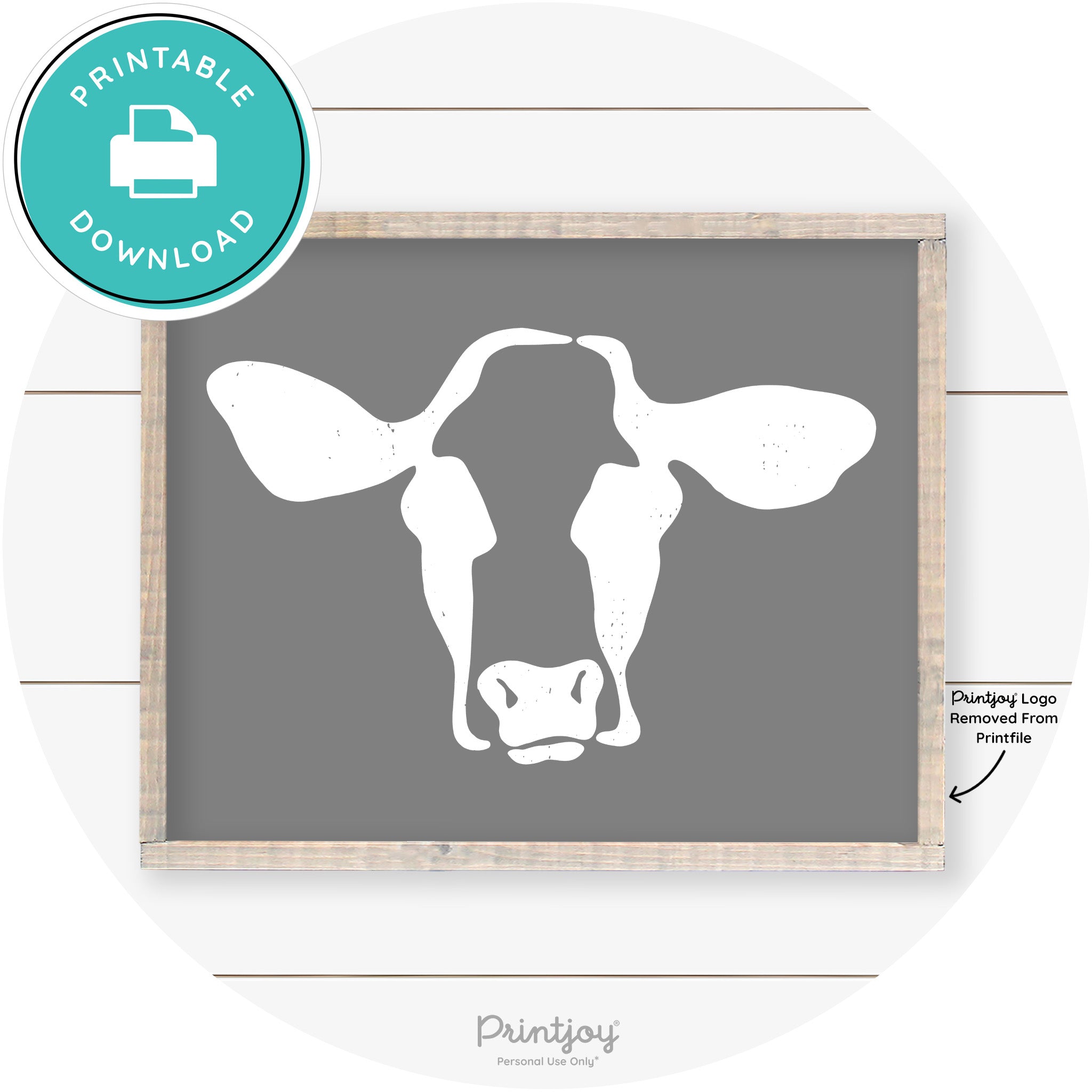 Cow Rustic Farmhouse Living Room Wall Art Decor Free Printable