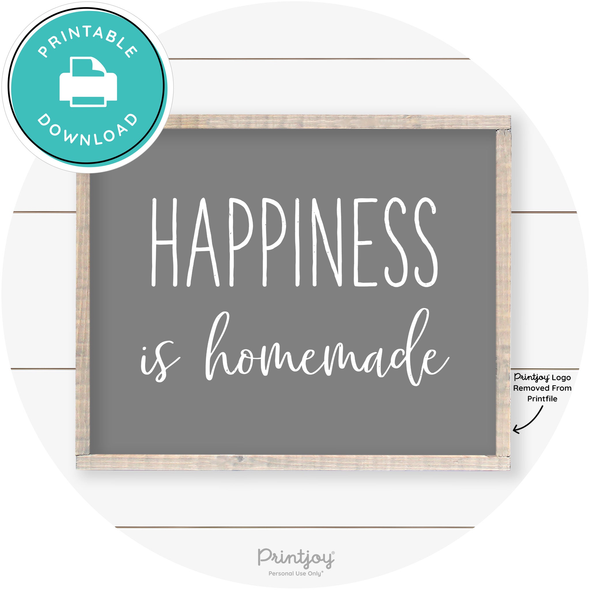 Happiness Is Homemade Kitchen Farmhouse Wall Art Free Printable