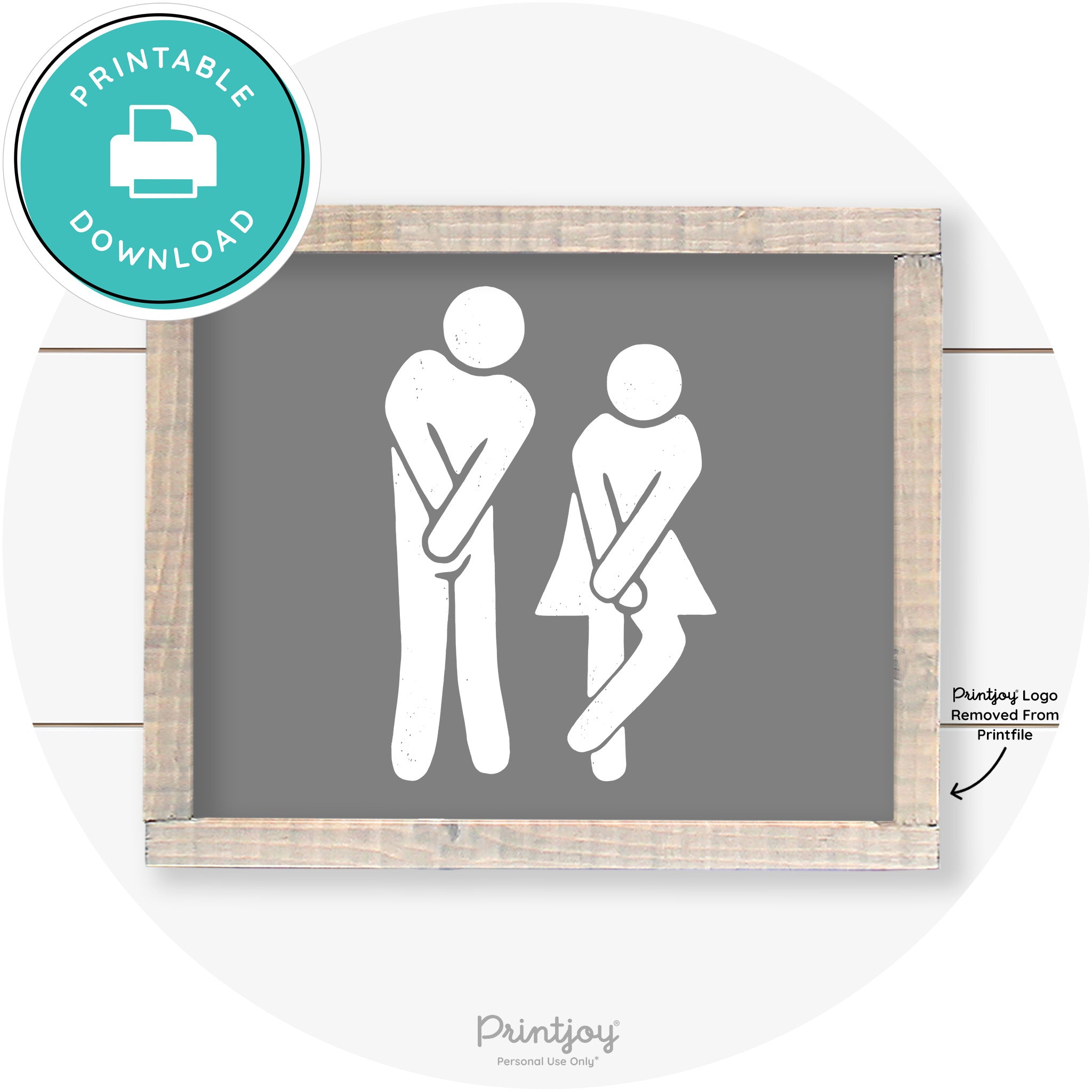 Potty Dance Gotta Go Sign Funny Farmhouse Wall Art Free Printable