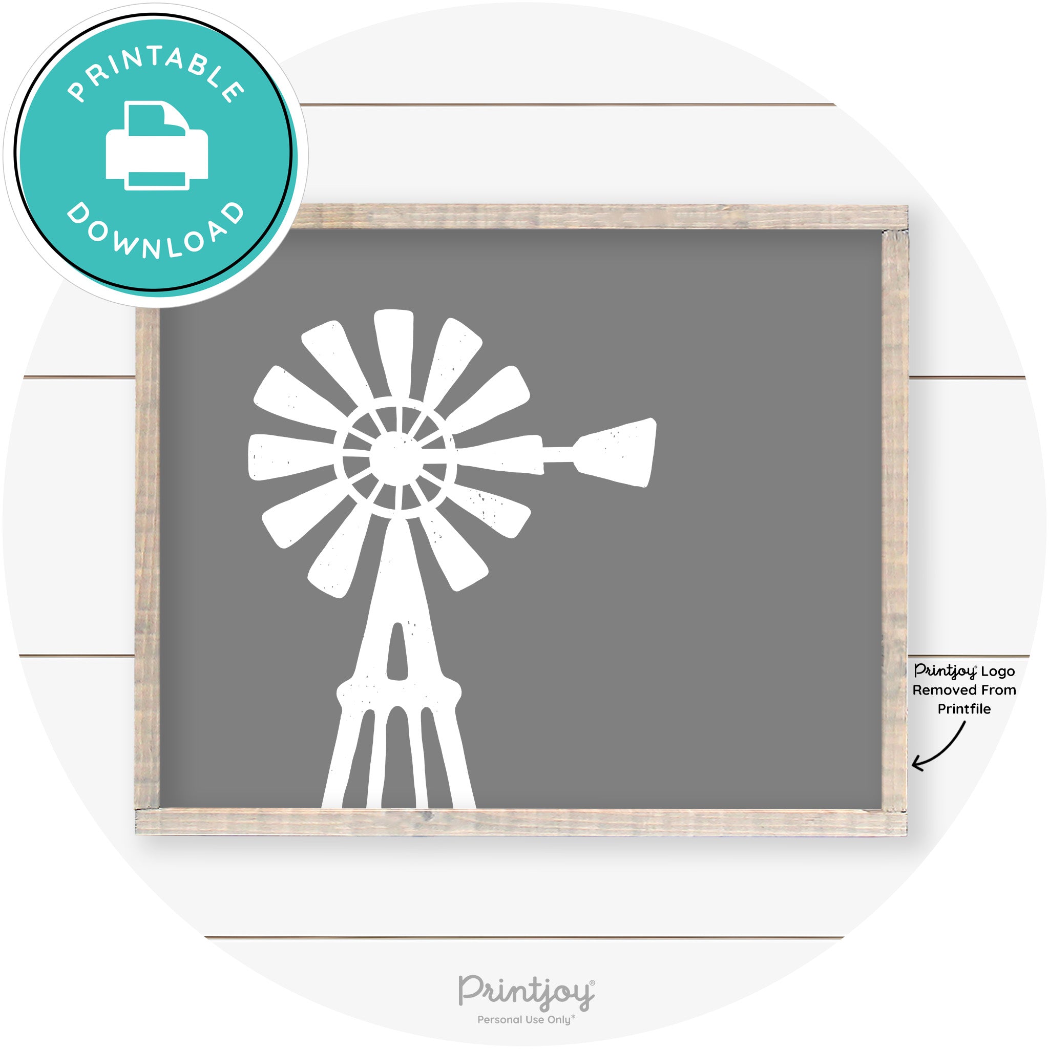 Windmill Rustic Farmhouse Living Room Wall Art Decor Free Printable