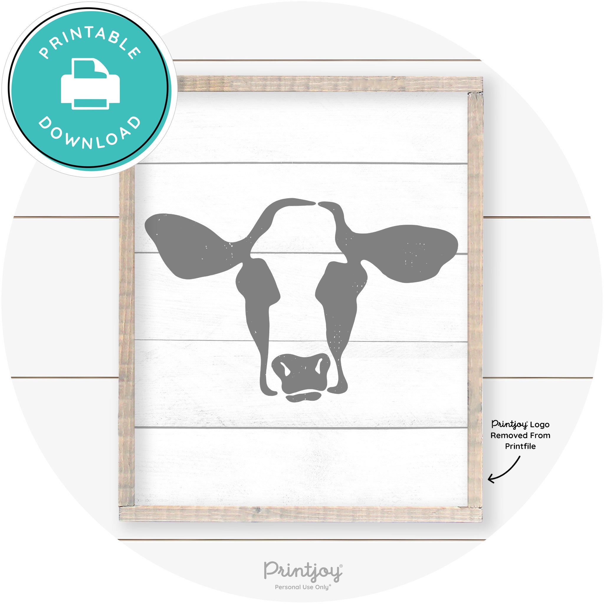 Cow Rustic Farmhouse Living Room Wall Art Decor Free Printable