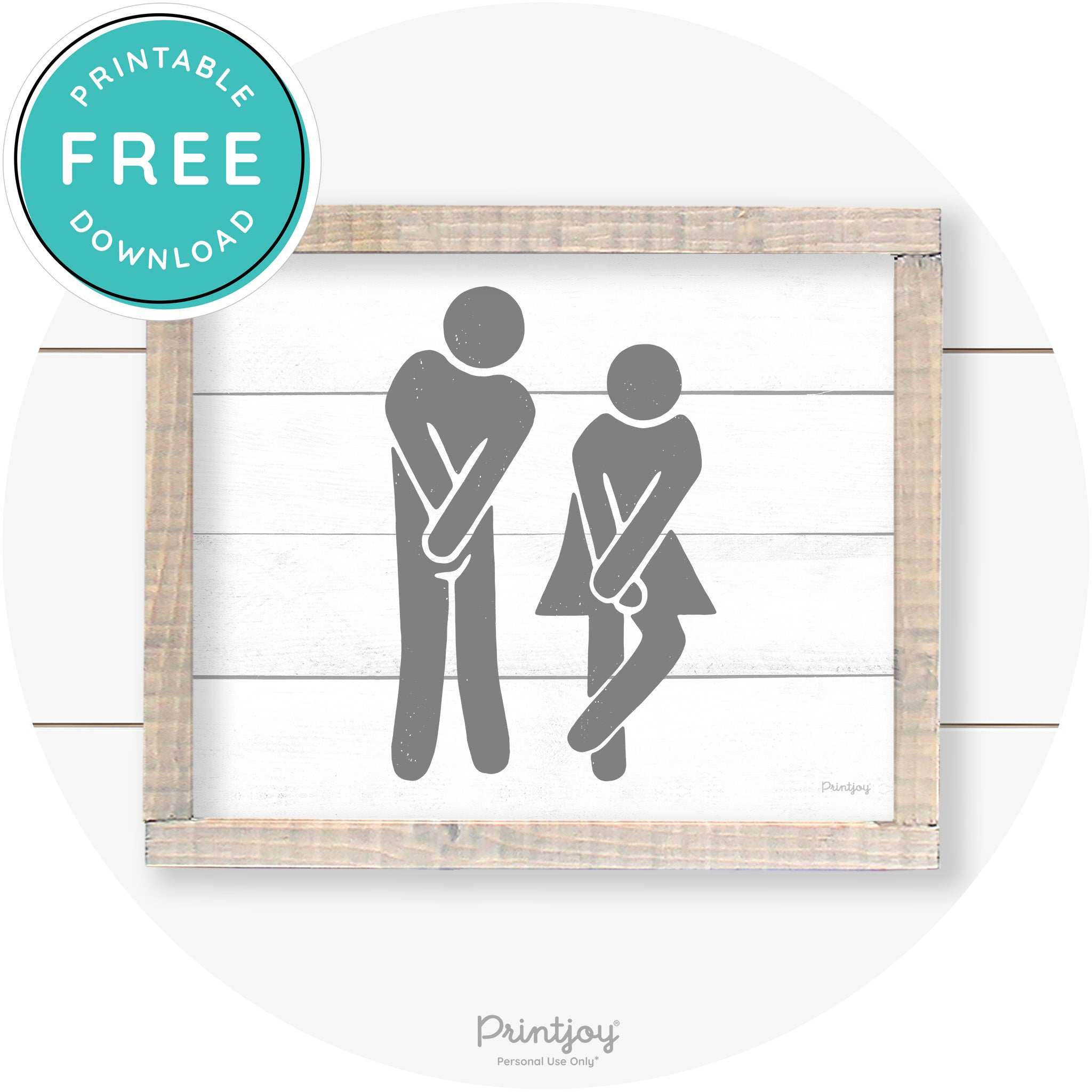 Potty Dance Gotta Go Sign Funny Farmhouse Wall Art Free Printable