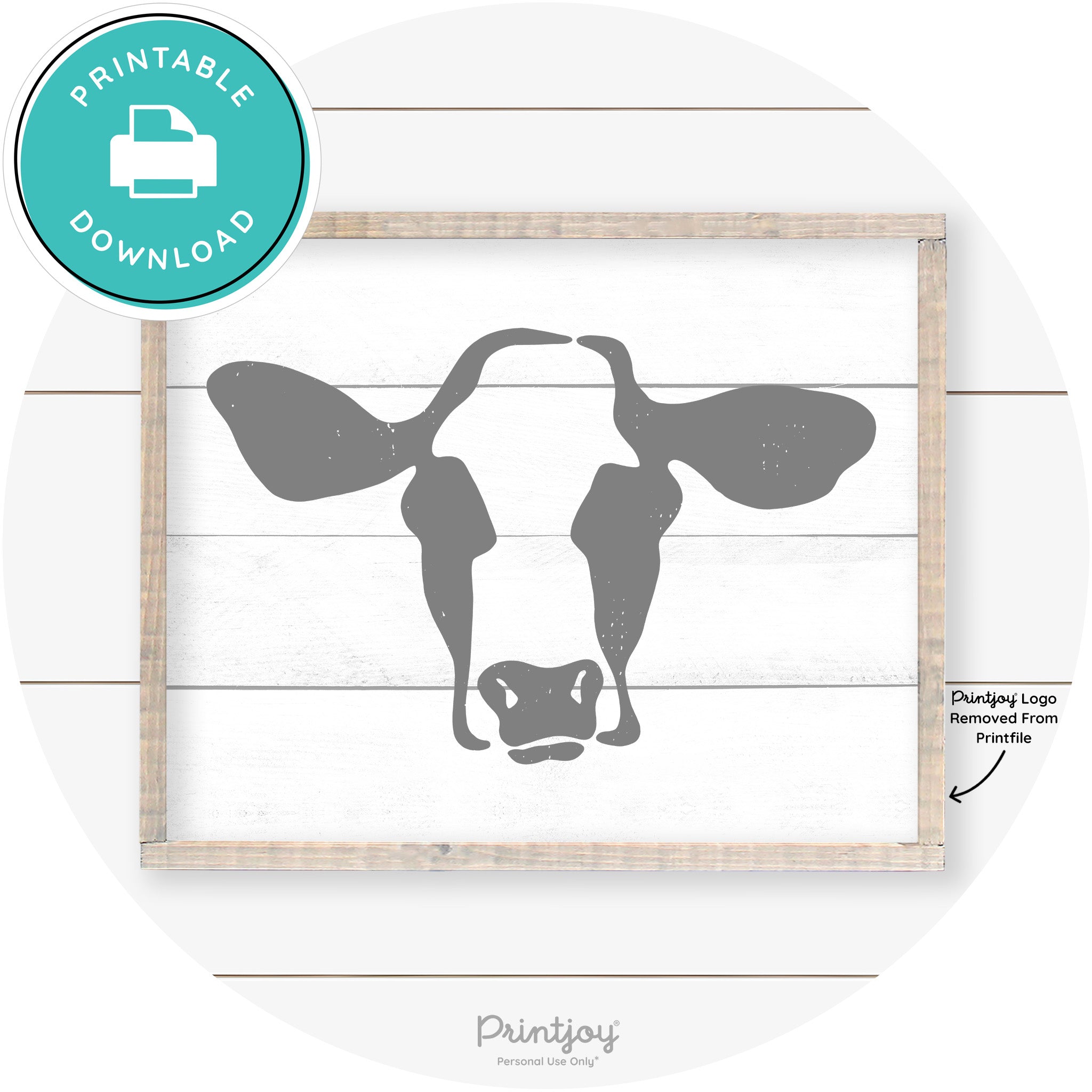 Cow Rustic Farmhouse Living Room Wall Art Decor Free Printable