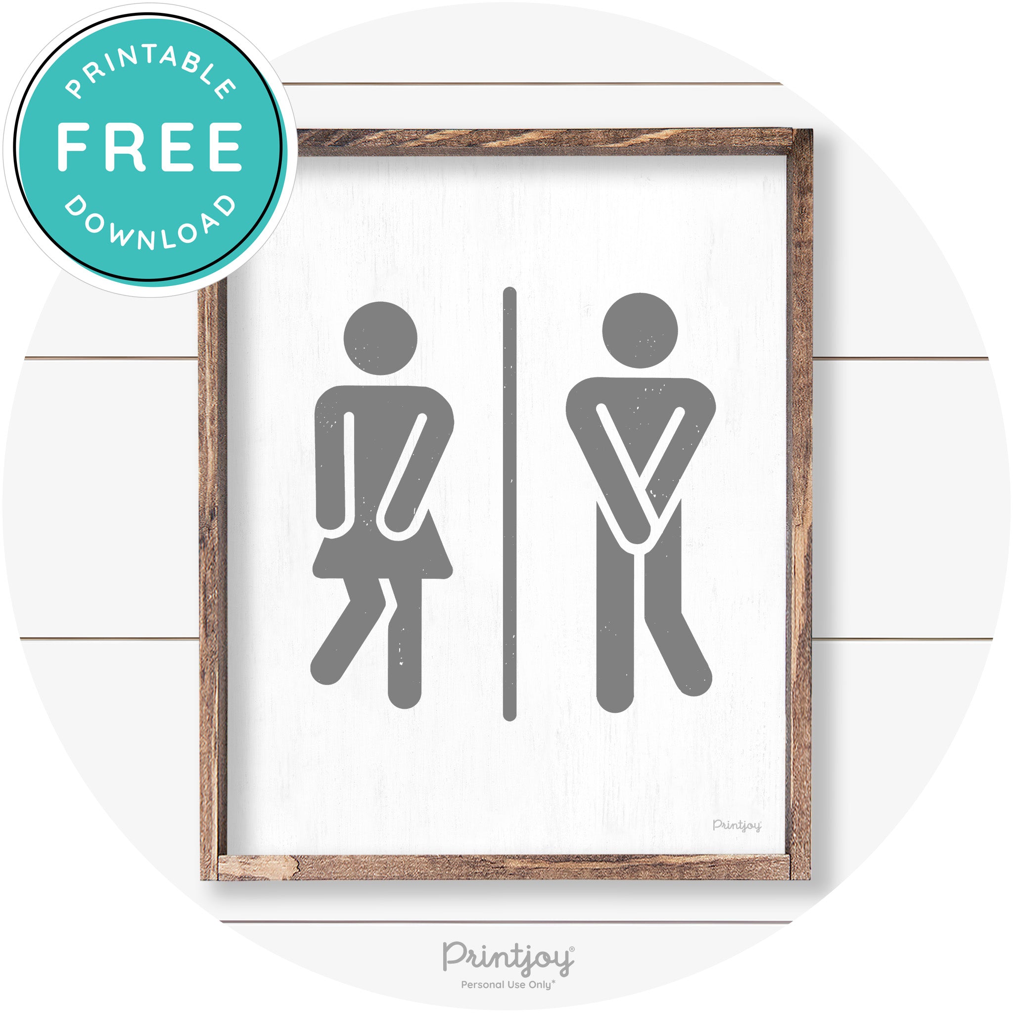 Gotta Go Potty Dance Restroom Sign Farmhouse Art Free Printable - Printjoy