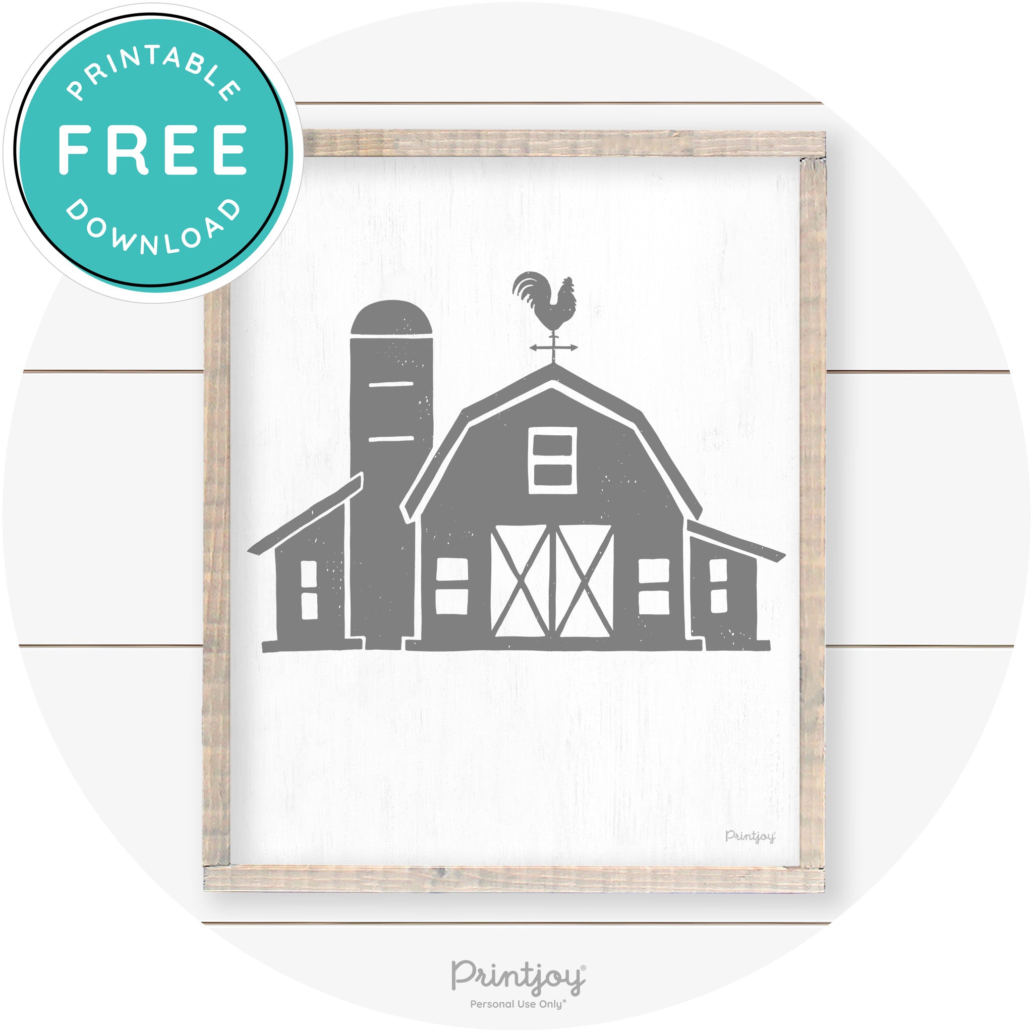 Barn Rustic Farmhouse Living Room Wall Art Decor Free Printable - Printjoy
