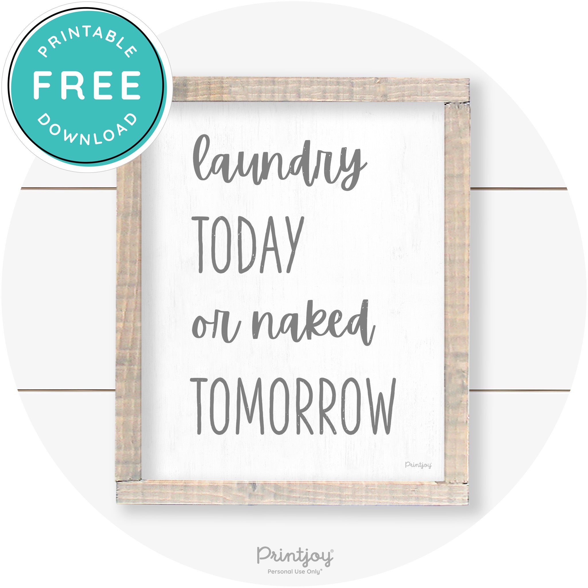 Laundry Co Do It Yourself Funny Farmhouse Wall Art Free Printable - Printjoy