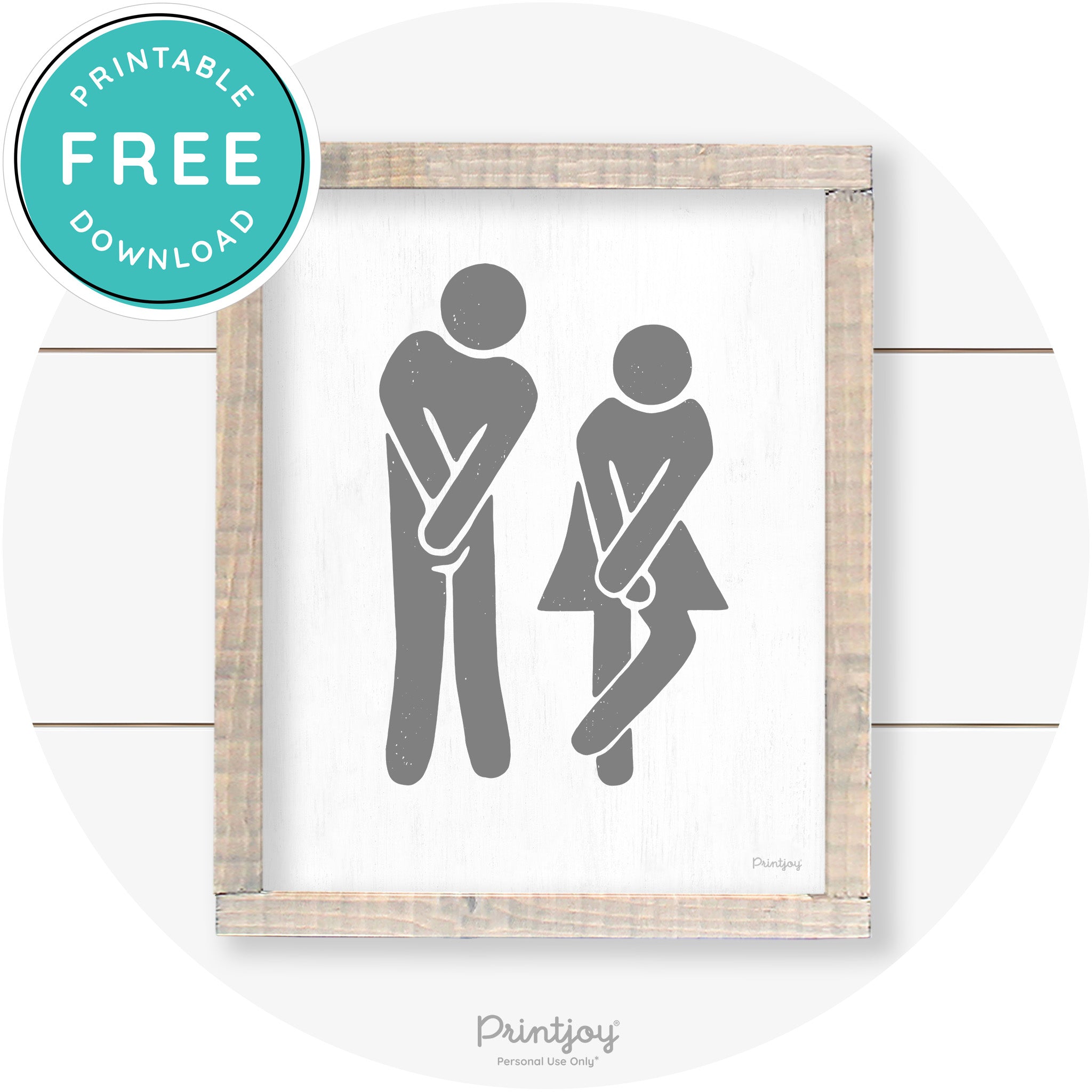 Potty Dance Gotta Go Sign Funny Farmhouse Wall Art Free Printable - Printjoy