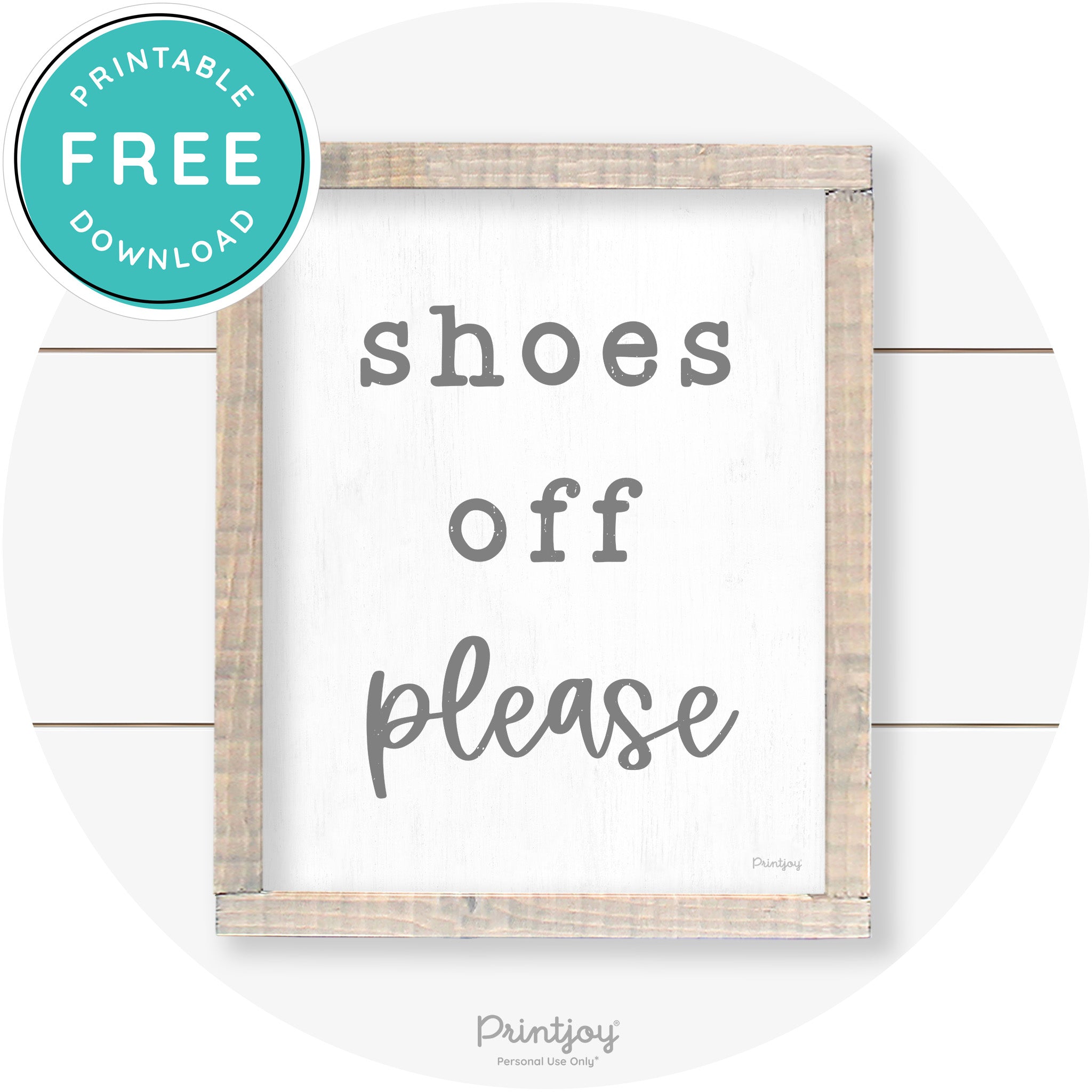 Shoes Off Please Entryway Sign Farmhouse Wall Art Free Printable - Printjoy