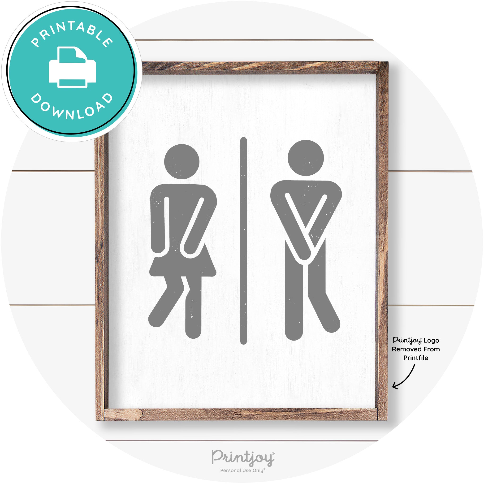 Gotta Go Potty Dance Restroom Sign Farmhouse Art Free Printable - Printjoy