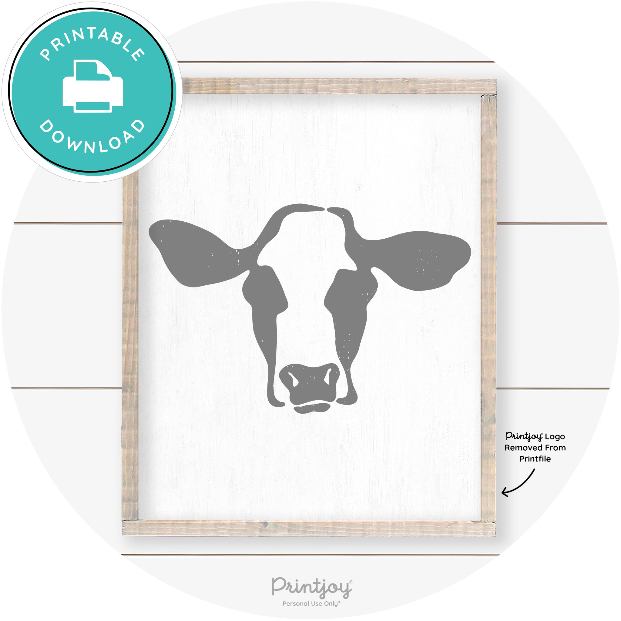 Cow Rustic Farmhouse Living Room Wall Art Decor Free Printable - Printjoy