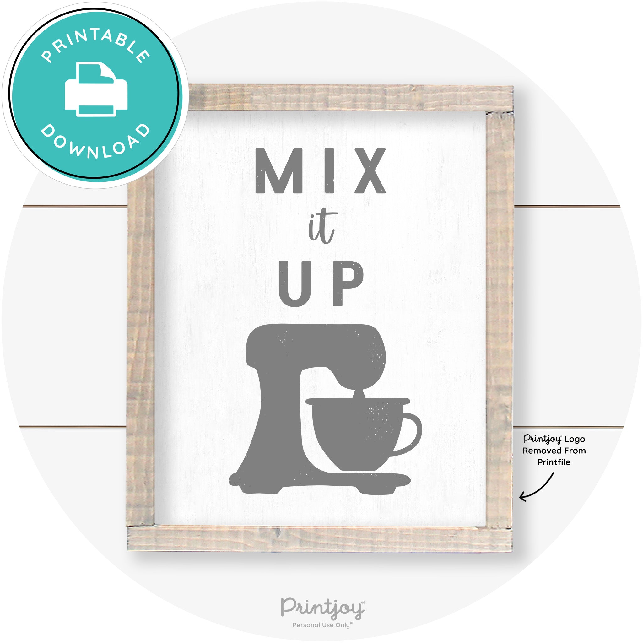 Mix It Up Mixer Beater Farmhouse Kitchen Wall Art Free Printable - Printjoy