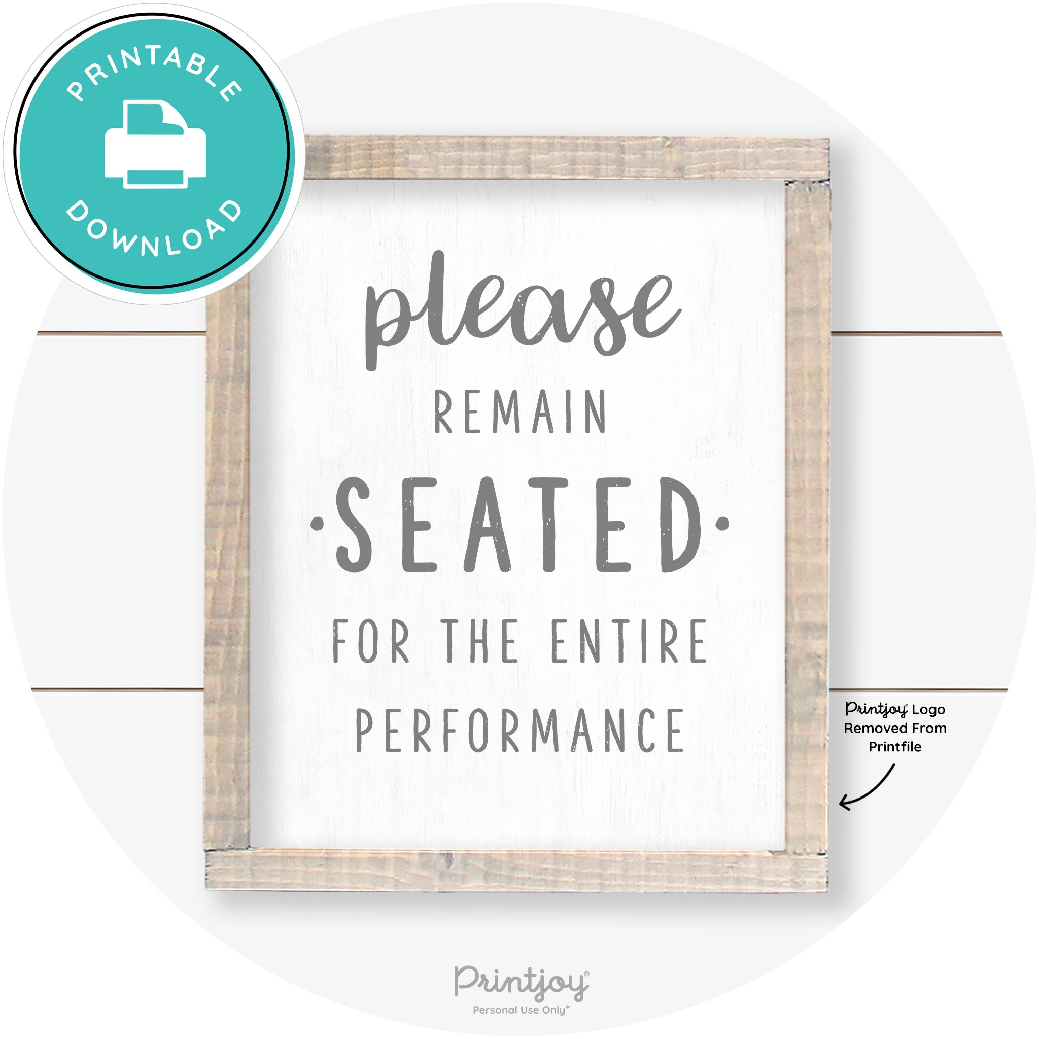 Please Remain Seated Funny Bathroom Farmhouse Art Free Printable - Printjoy