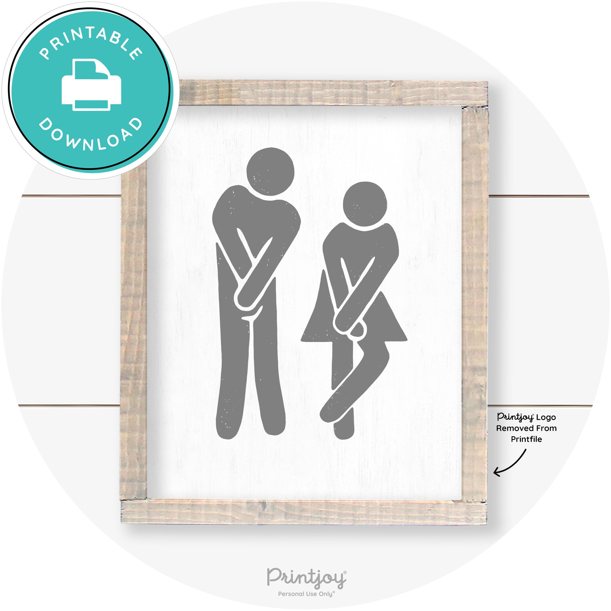 Potty Dance Gotta Go Sign Funny Farmhouse Wall Art Free Printable - Printjoy