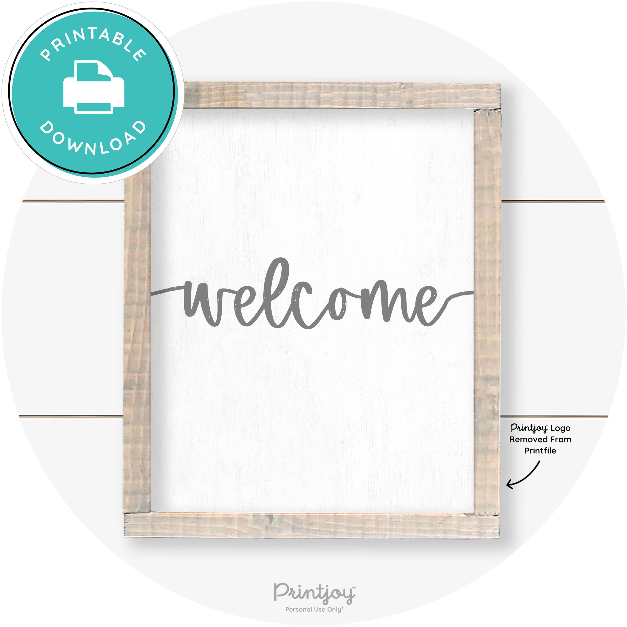 Welcome Entryway Sign Cute Farmhouse Wall Art Decor Free Printable - Printjoy