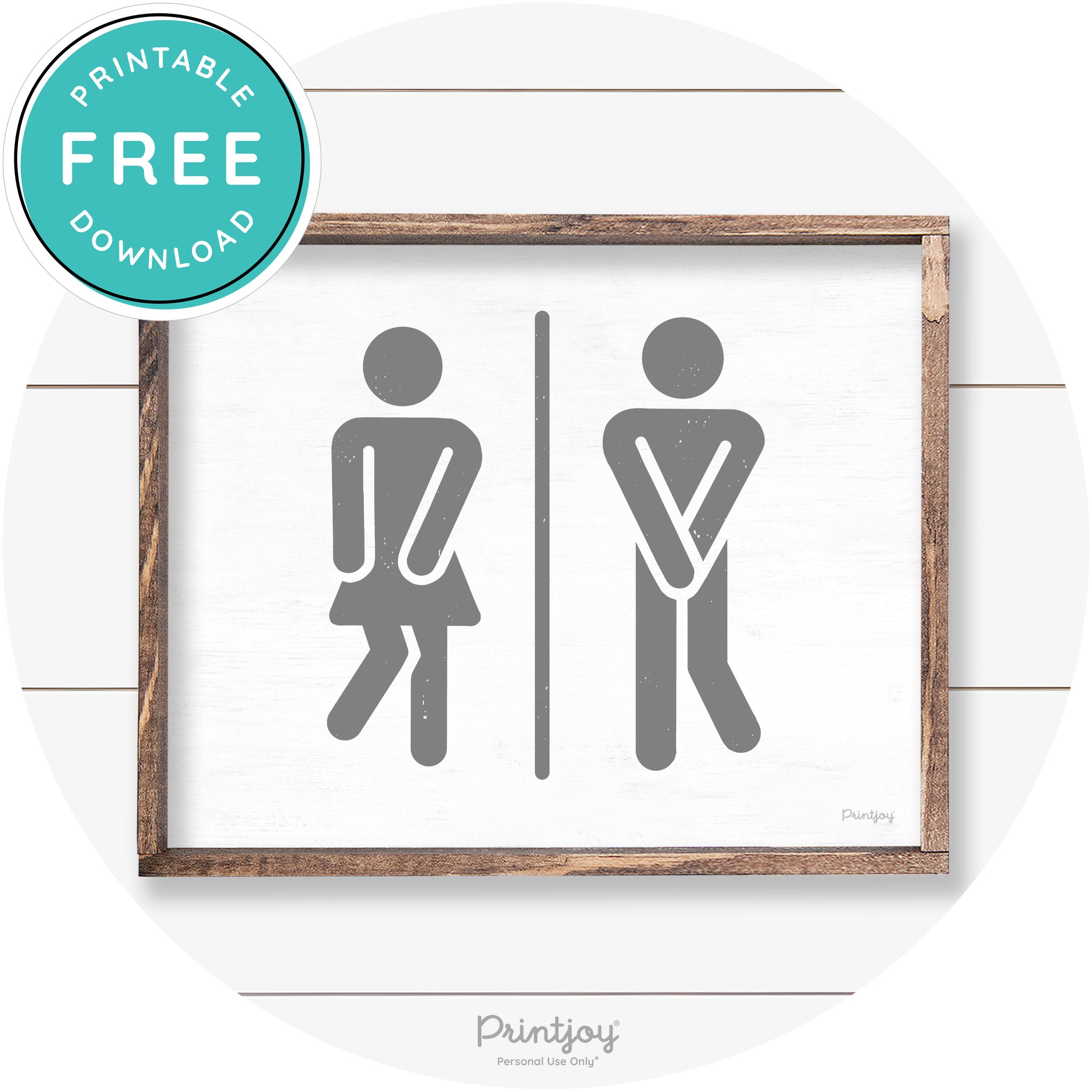 Gotta Go Potty Dance Restroom Sign Farmhouse Art Free Printable - Printjoy