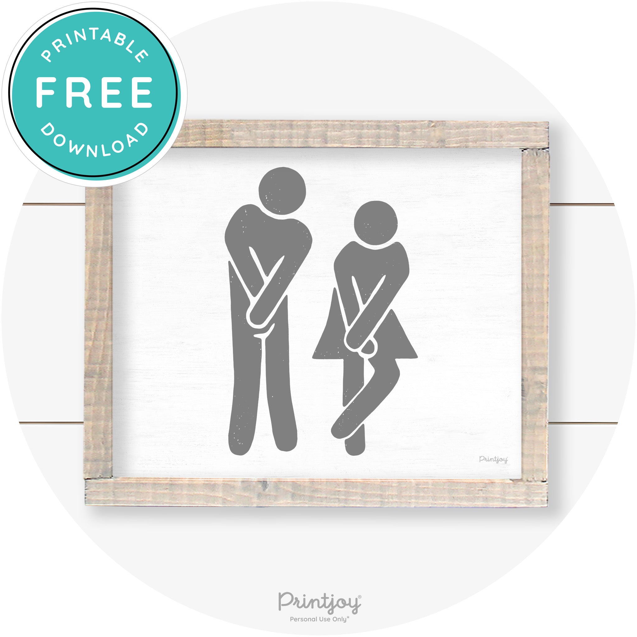 Potty Dance Gotta Go Sign Funny Farmhouse Wall Art Free Printable - Printjoy