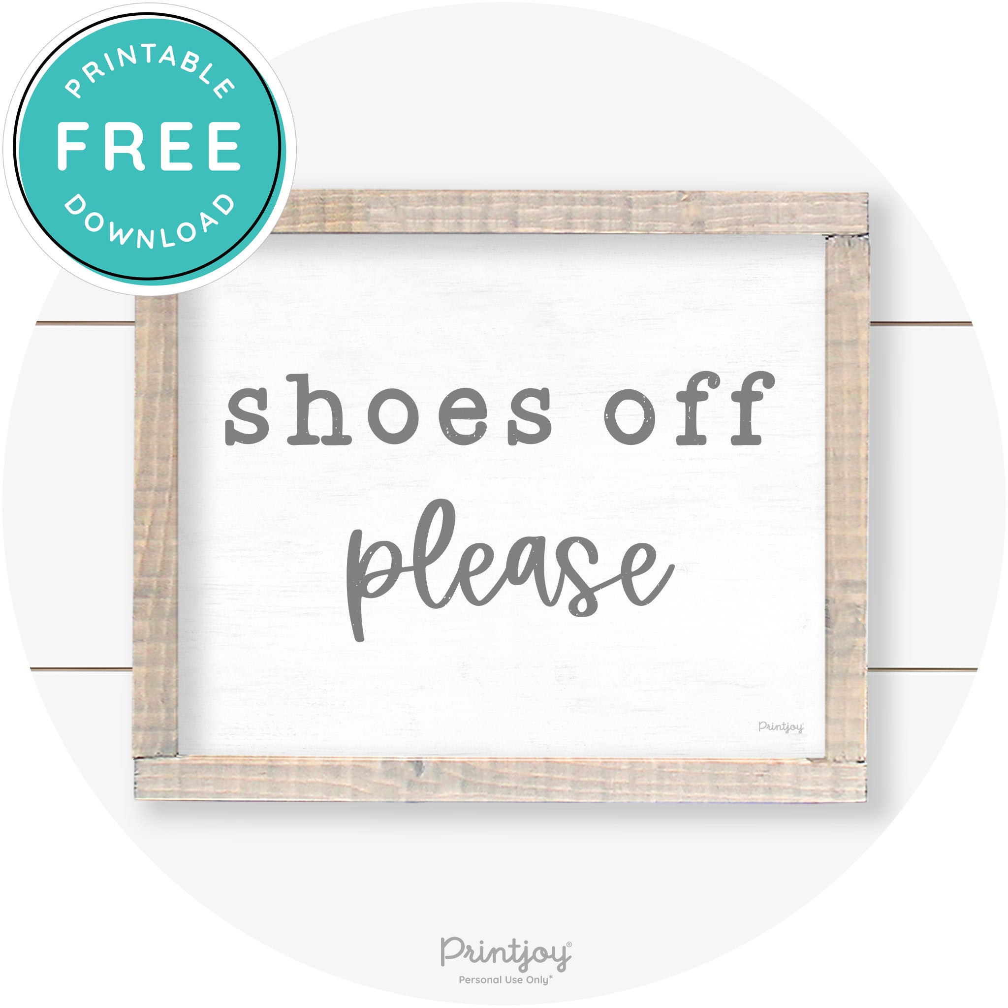 Shoes Off Please Entryway Sign Farmhouse Wall Art Free Printable - Printjoy