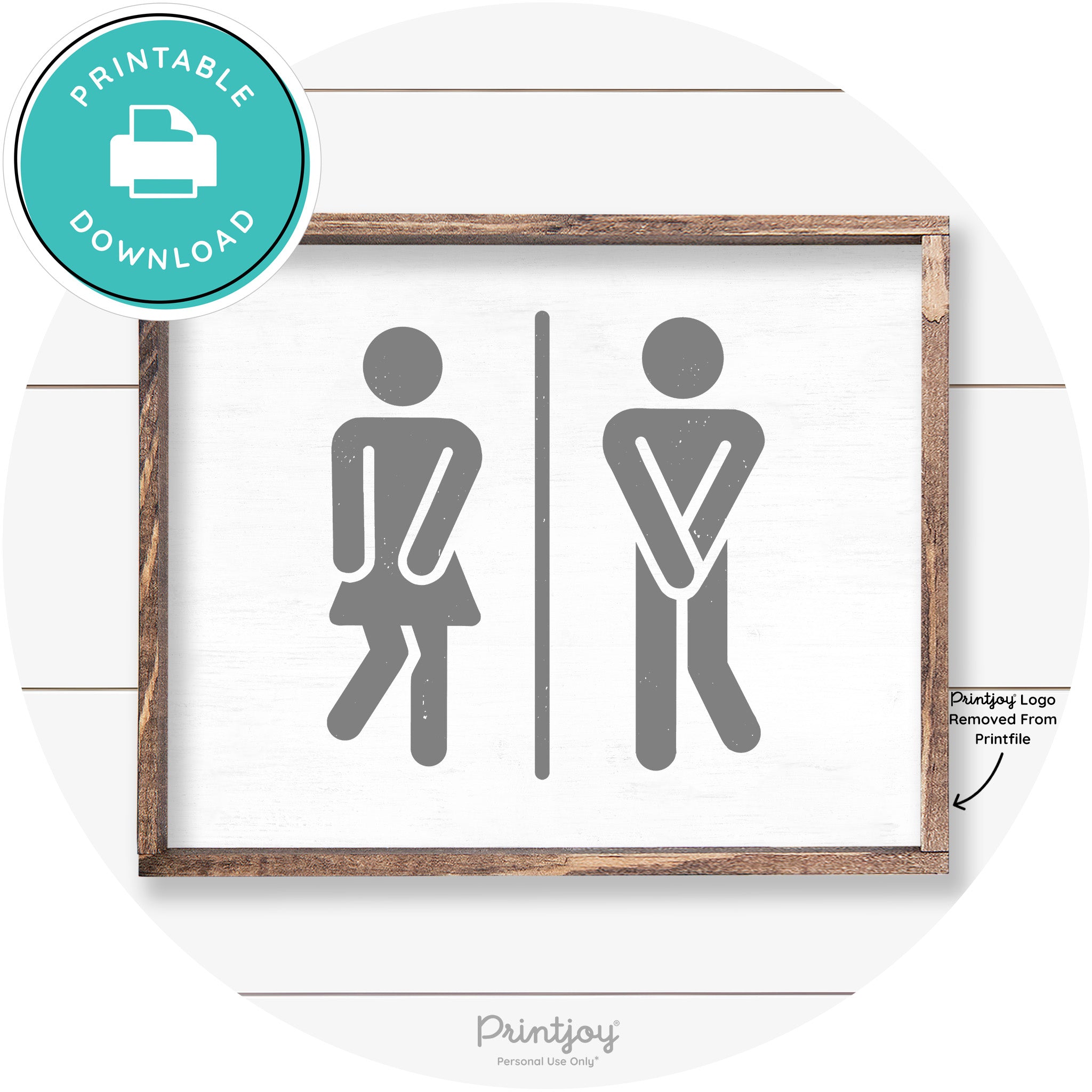 Gotta Go Potty Dance Restroom Sign Farmhouse Art Free Printable - Printjoy