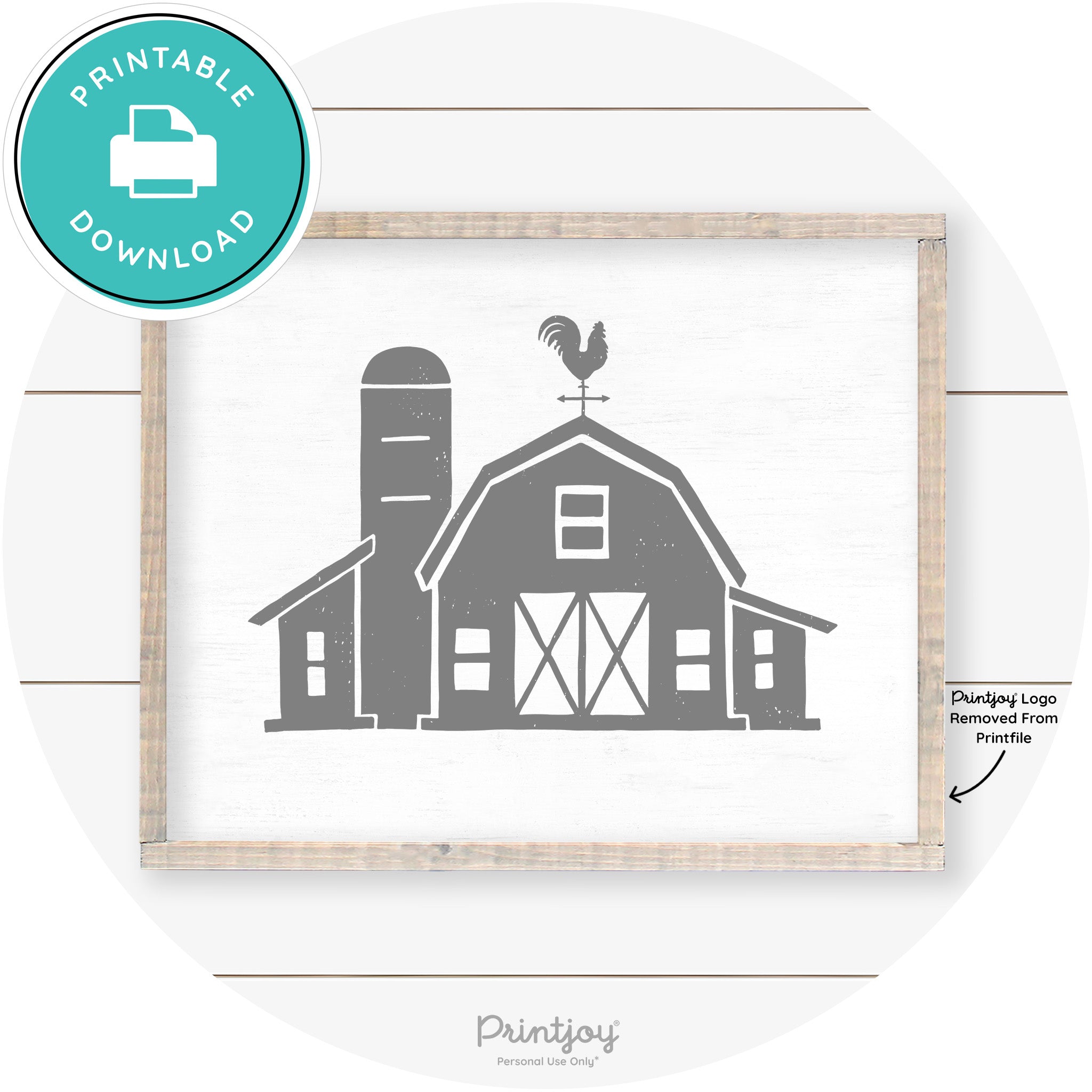 Barn Rustic Farmhouse Living Room Wall Art Decor Free Printable - Printjoy