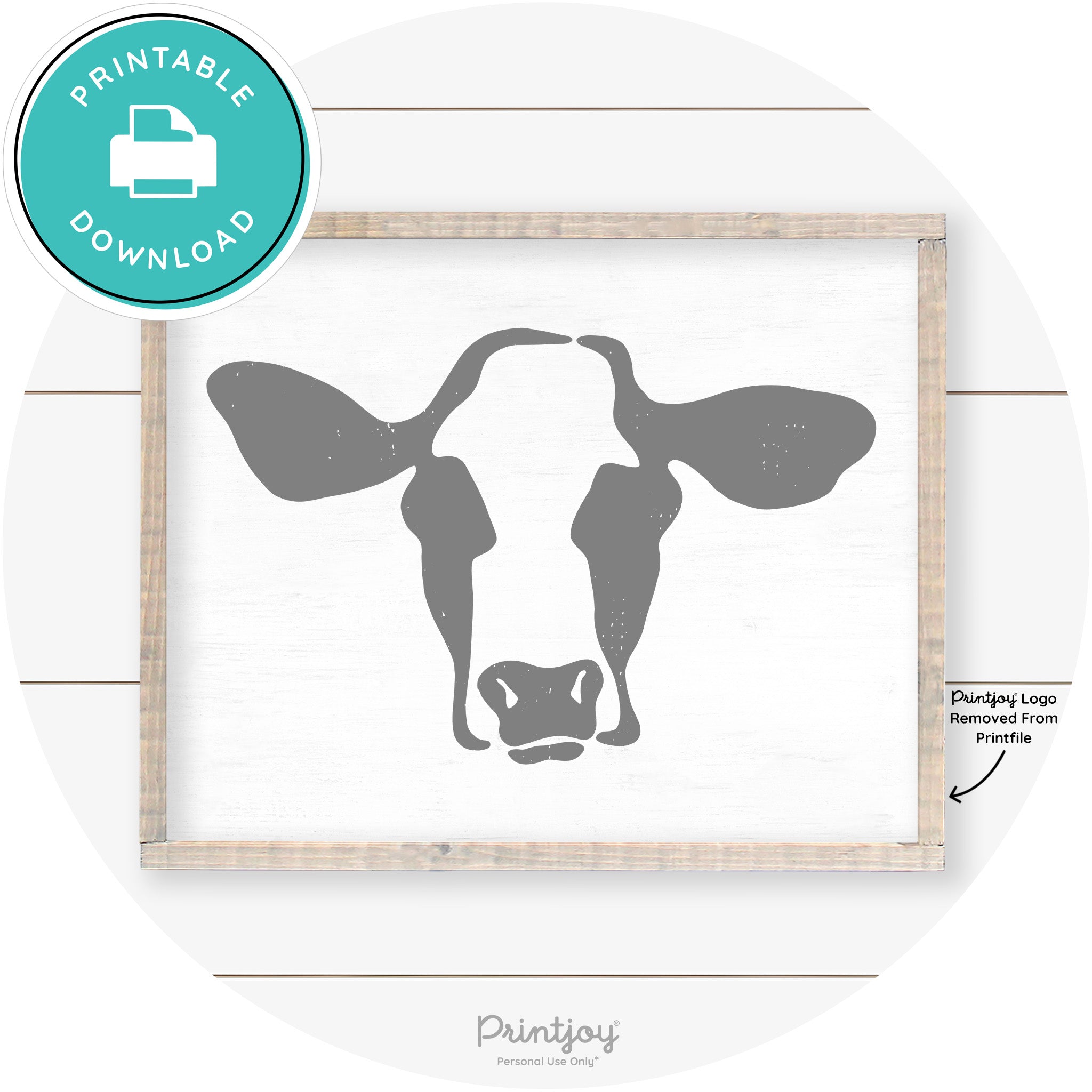 Cow Rustic Farmhouse Living Room Wall Art Decor Free Printable - Printjoy
