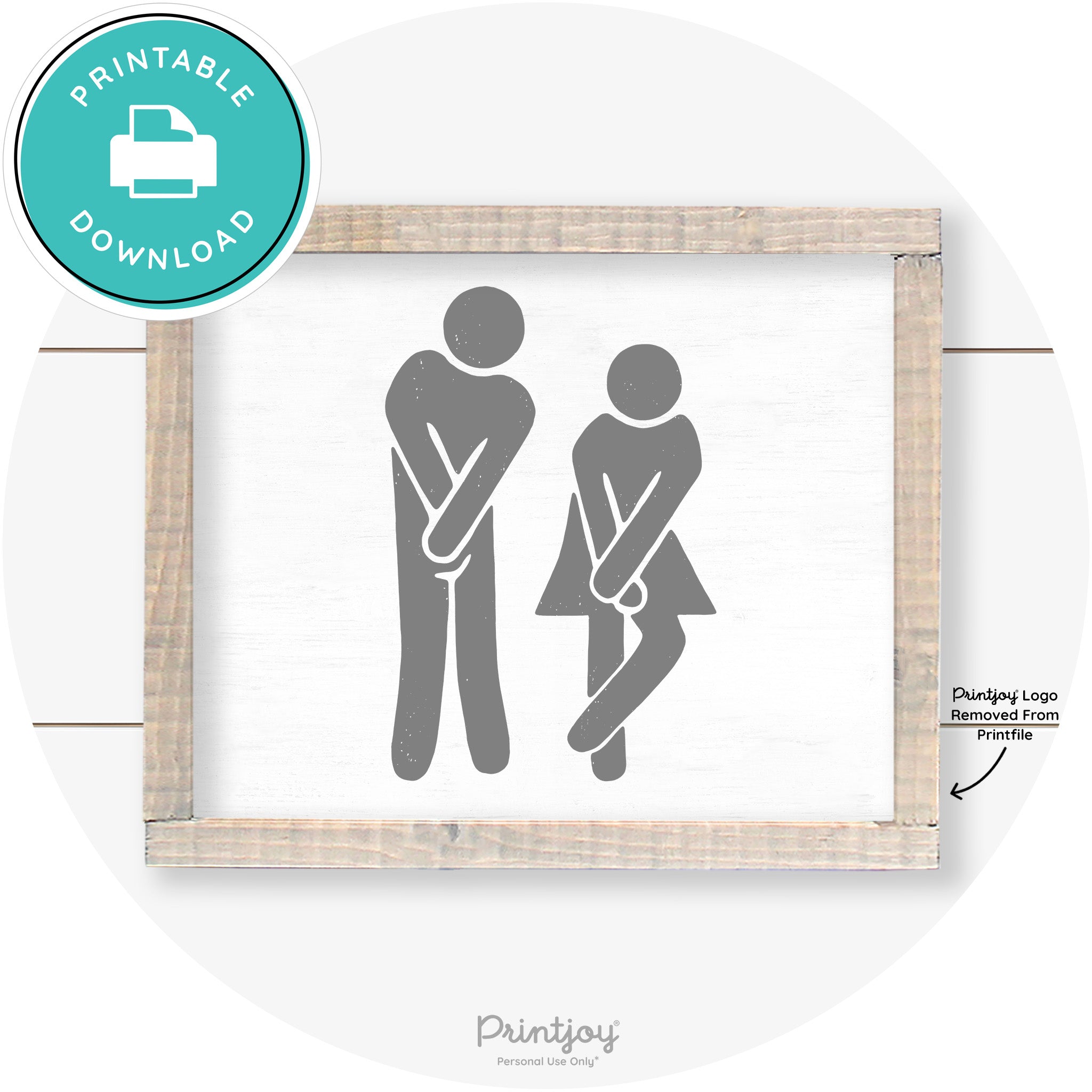 Potty Dance Gotta Go Sign Funny Farmhouse Wall Art Free Printable - Printjoy