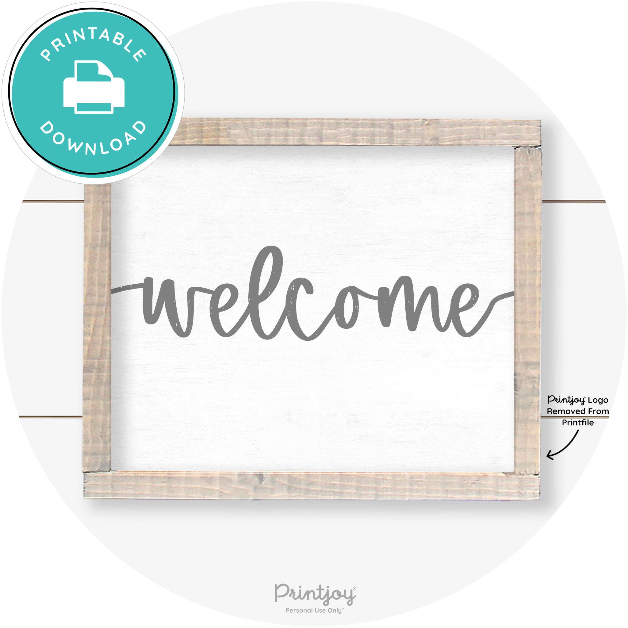 Welcome Entryway Sign Cute Farmhouse Wall Art Decor Free Printable - Printjoy