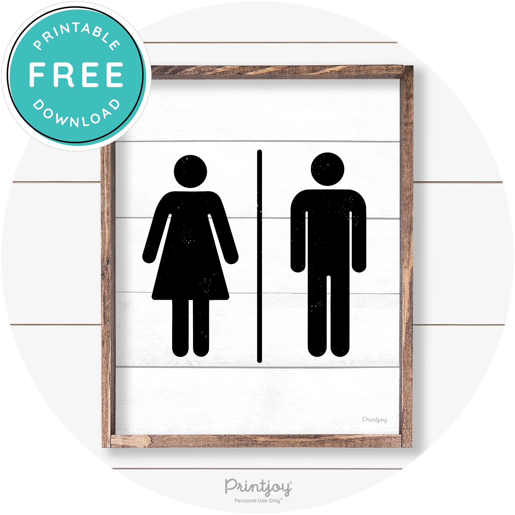 Restroom Sign Womens Mens Bathroom Farmhouse Art Free Printable