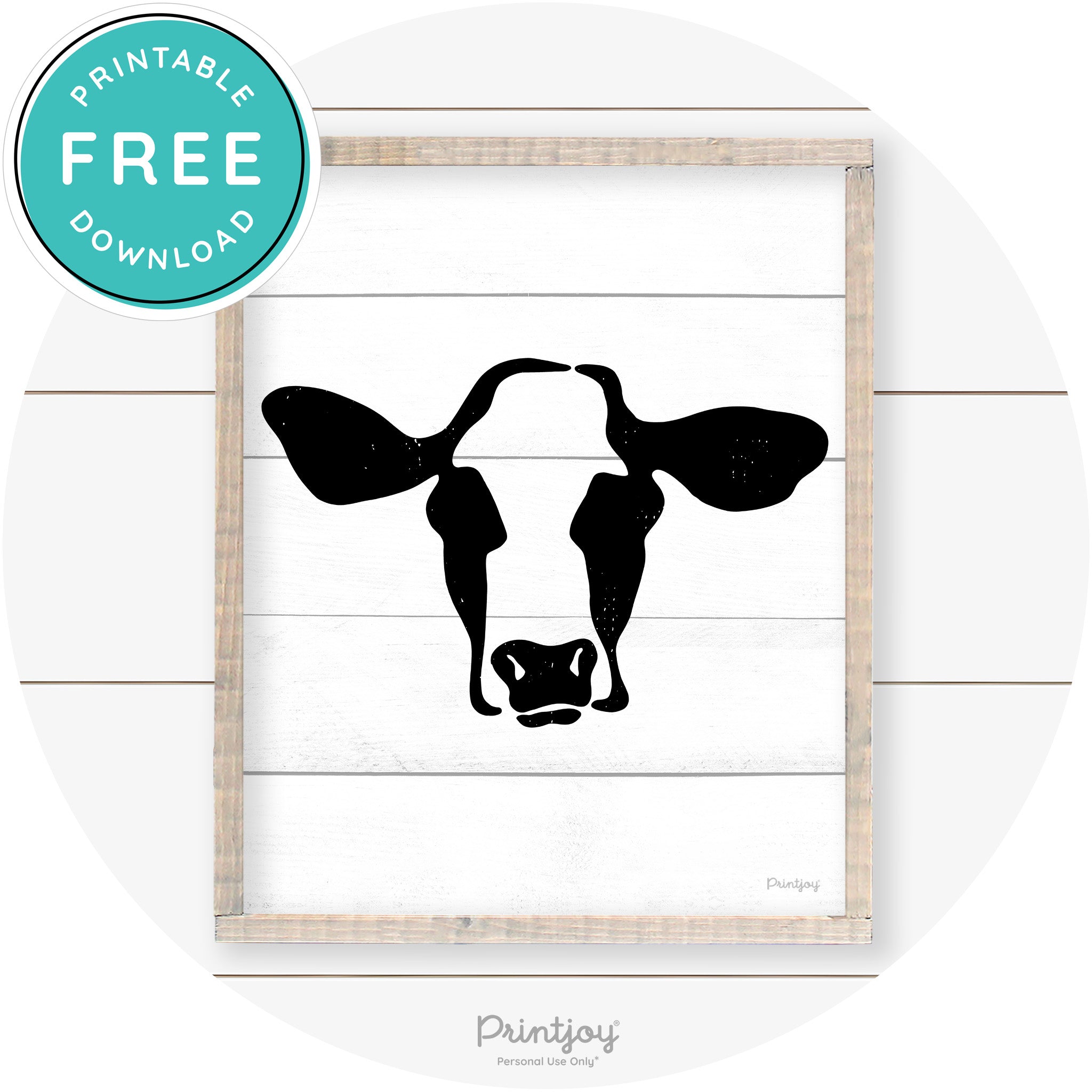 Cow Rustic Farmhouse Living Room Wall Art Decor Free Printable