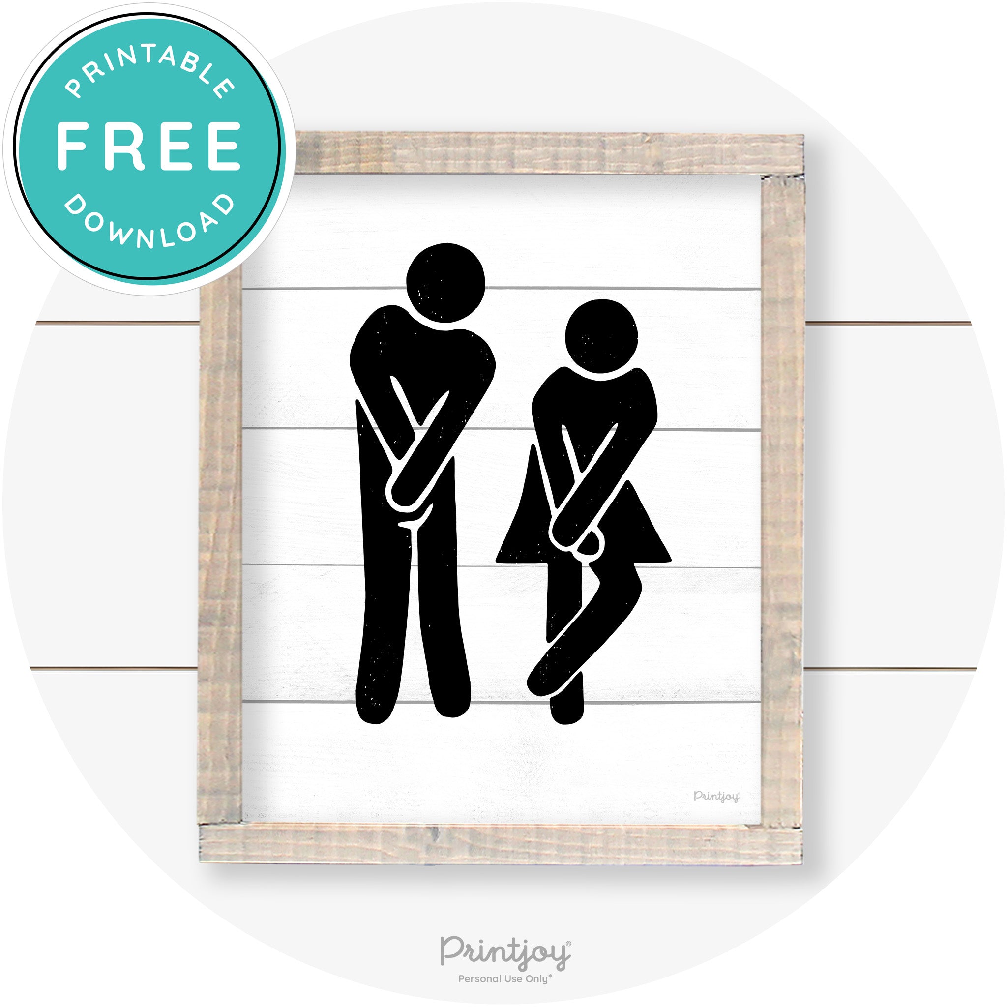 Potty Dance Gotta Go Sign Funny Farmhouse Wall Art Free Printable
