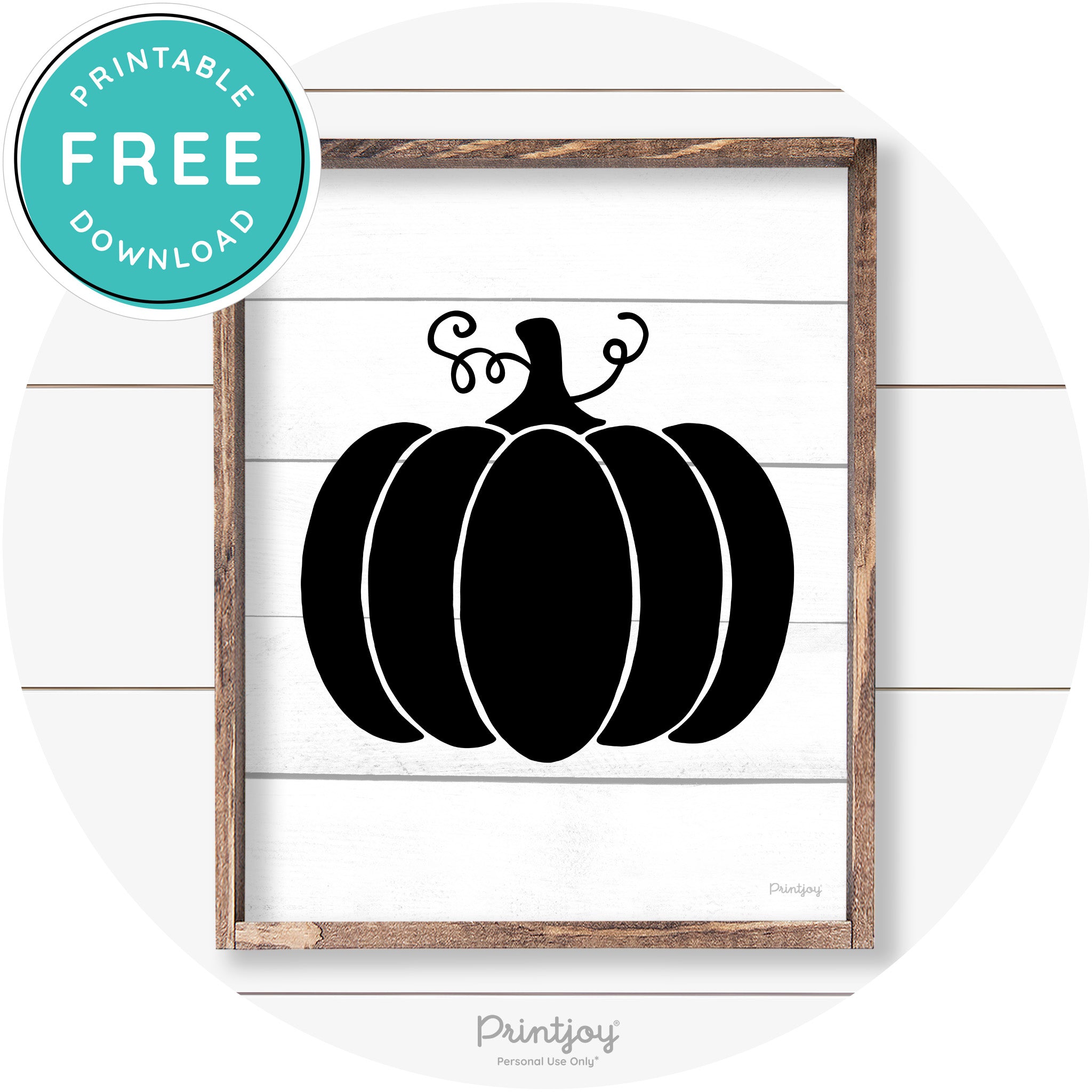 Pumpkin Thanksgiving Cute Farmhouse Wall Art Decor Free Printable