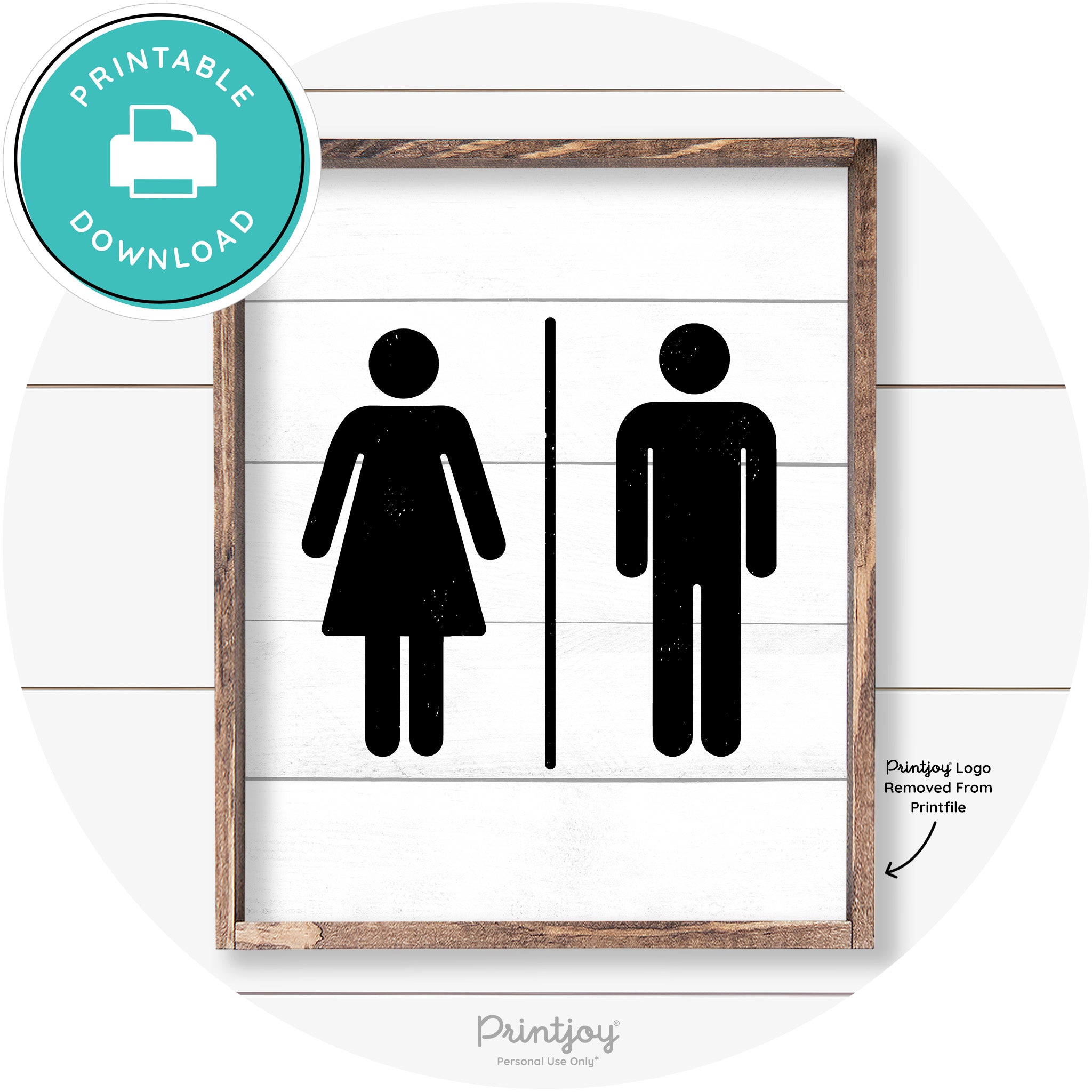 Restroom Sign Womens Mens Bathroom Farmhouse Art Free Printable