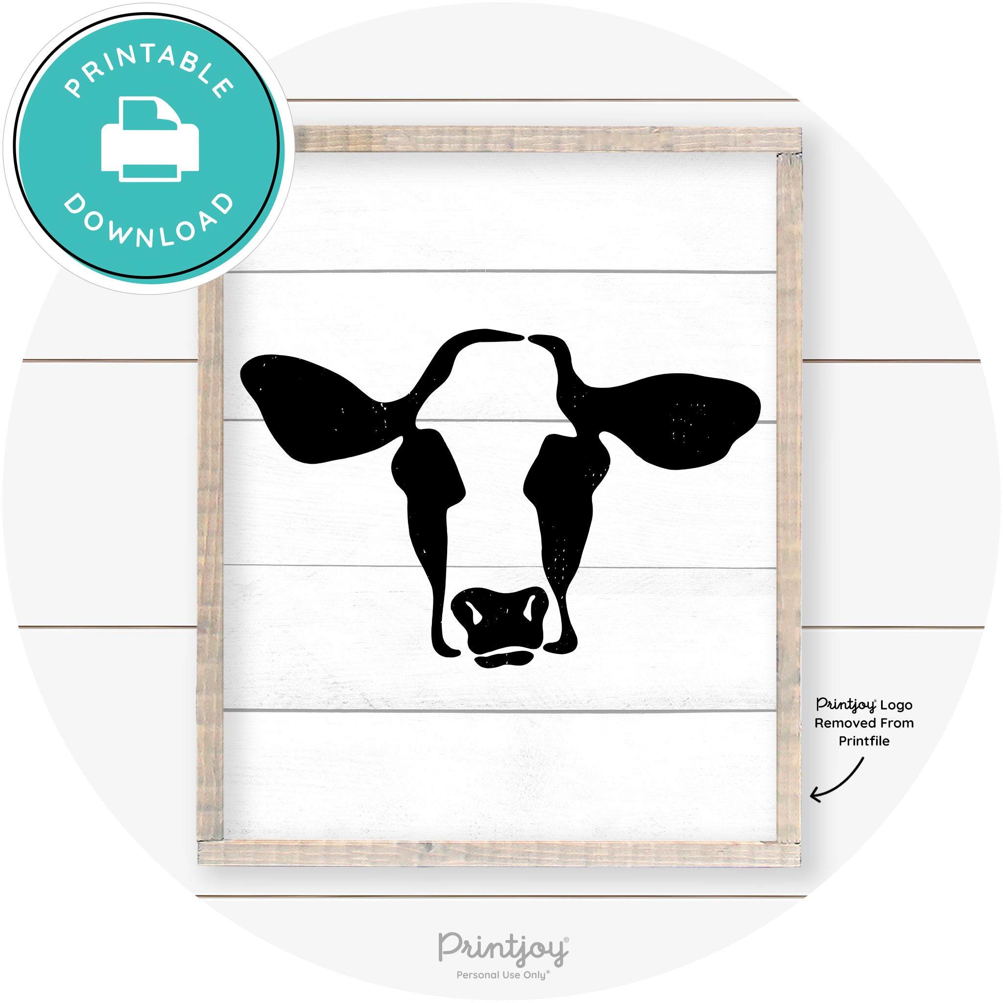 Cow Rustic Farmhouse Living Room Wall Art Decor Free Printable