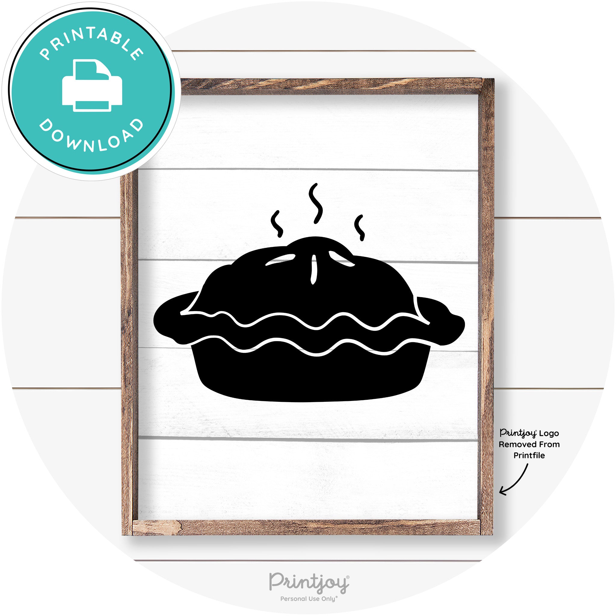 Pie Thanksgiving Desert Cute Farmhouse Wall Art Decor Free Printable