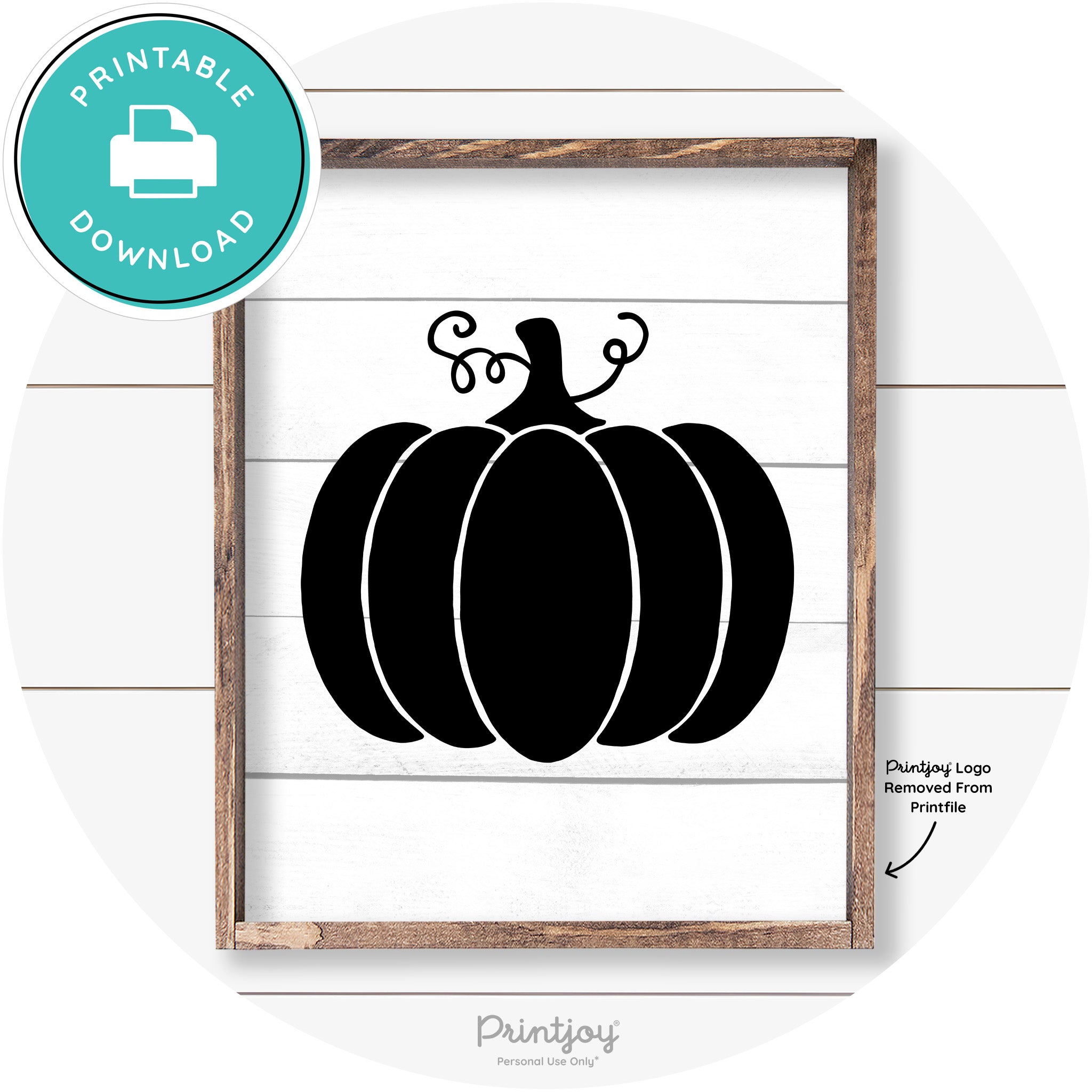 Pumpkin Thanksgiving Cute Farmhouse Wall Art Decor Free Printable