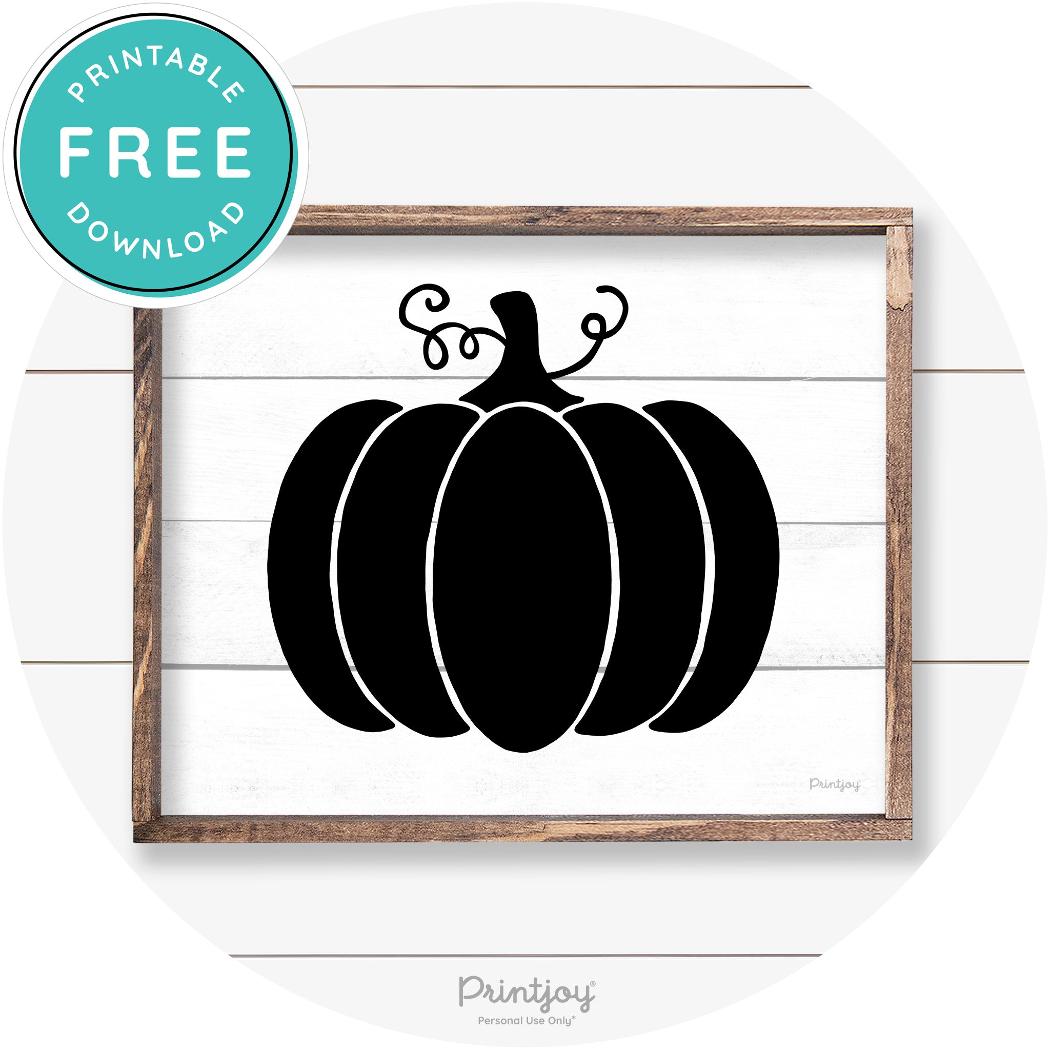 Pumpkin Thanksgiving Cute Farmhouse Wall Art Decor Free Printable