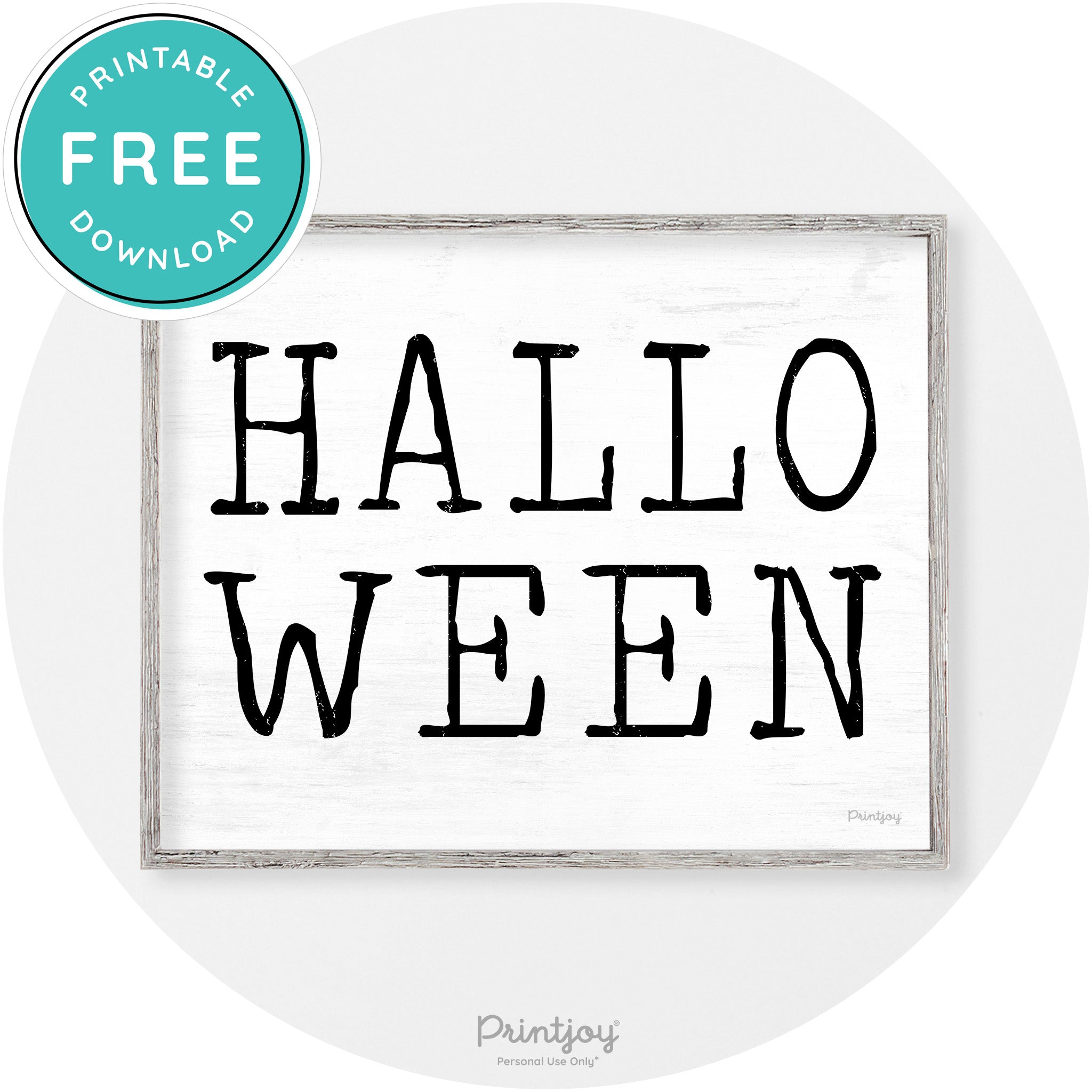 Halloween Eerie Typography Vintage Halloween Wall Art Free Printable - Printjoy