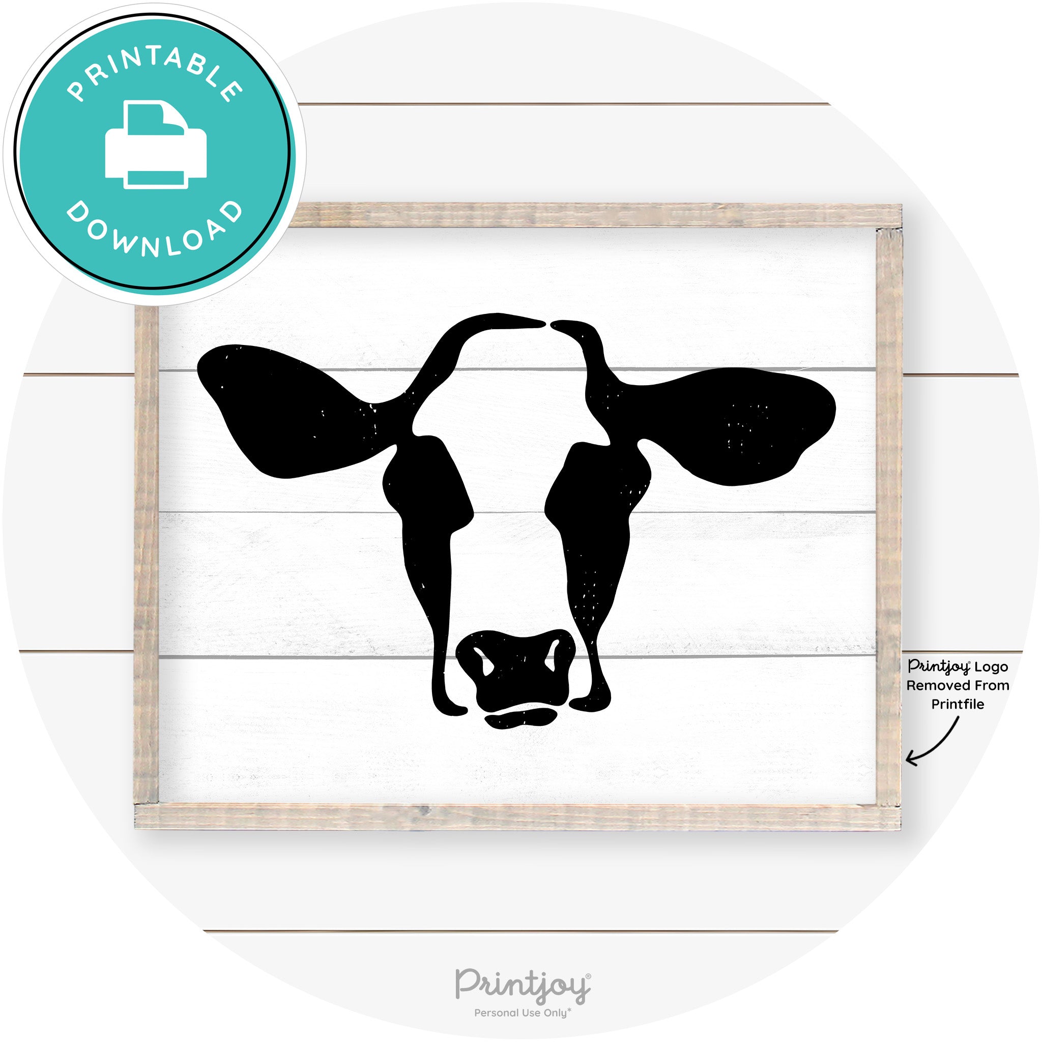 Cow Rustic Farmhouse Living Room Wall Art Decor Free Printable
