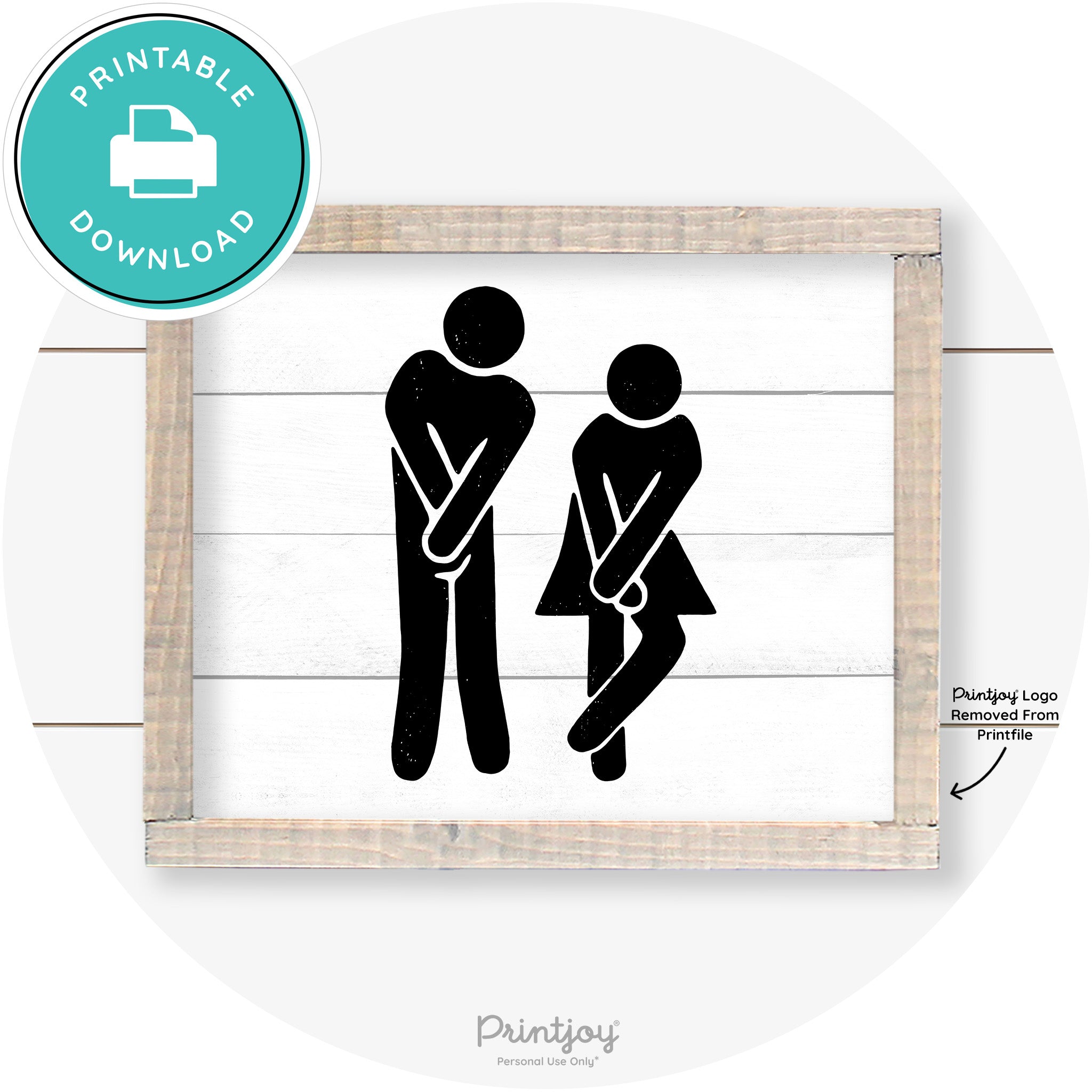 Potty Dance Gotta Go Sign Funny Farmhouse Wall Art Free Printable
