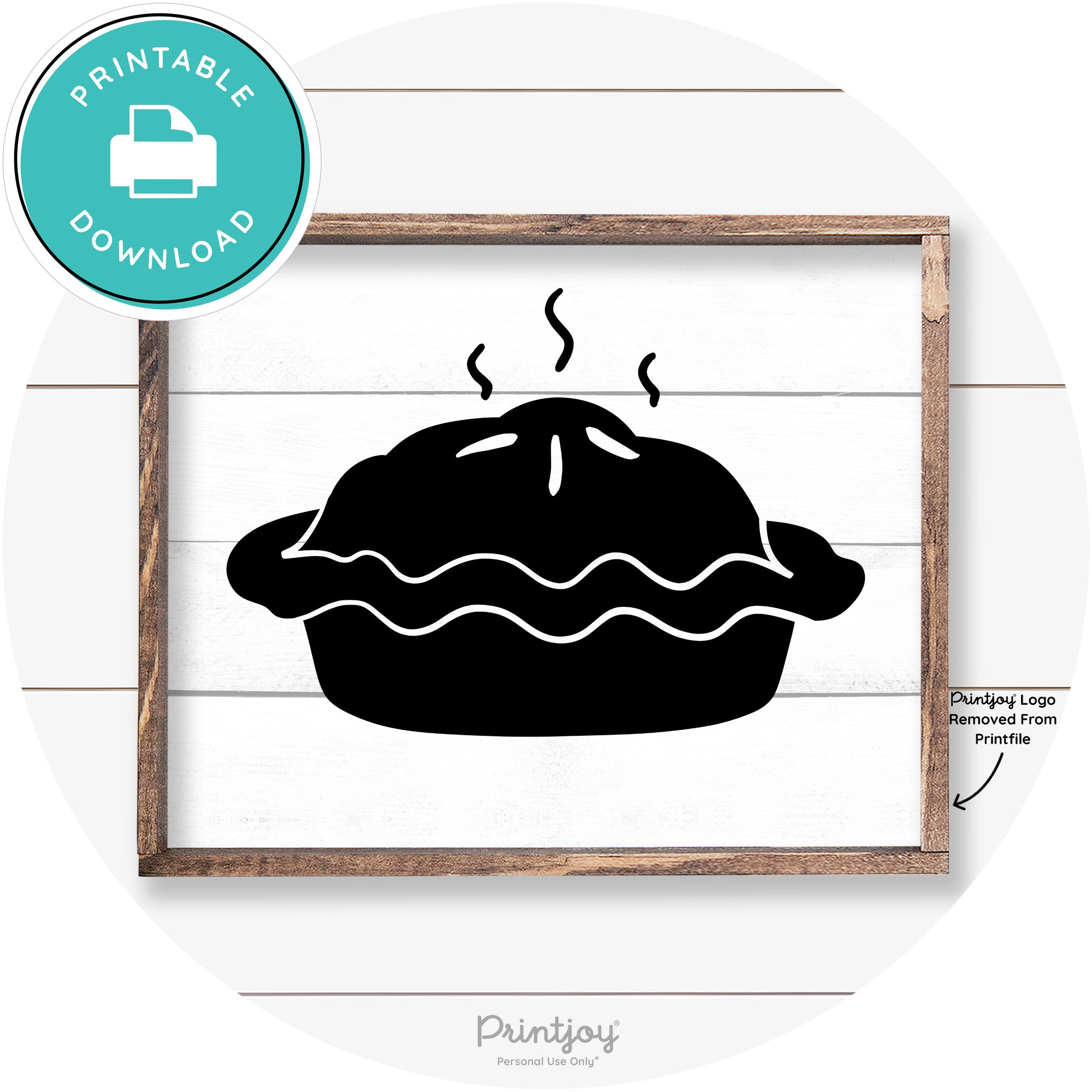 Pie Thanksgiving Desert Cute Farmhouse Wall Art Decor Free Printable